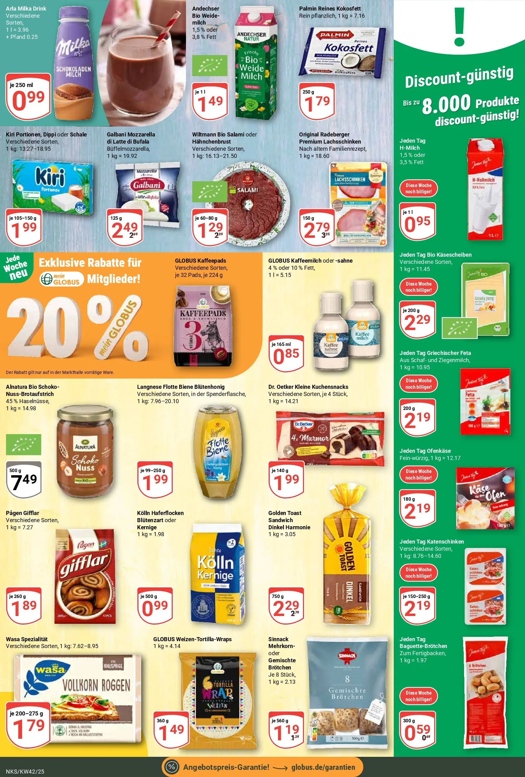 Globus prospekt Neunkirchen	 (ab 12.10.2025) » Angebote online | Seite: 13 | Produkte: Kolln, Milch, Milka, Salami