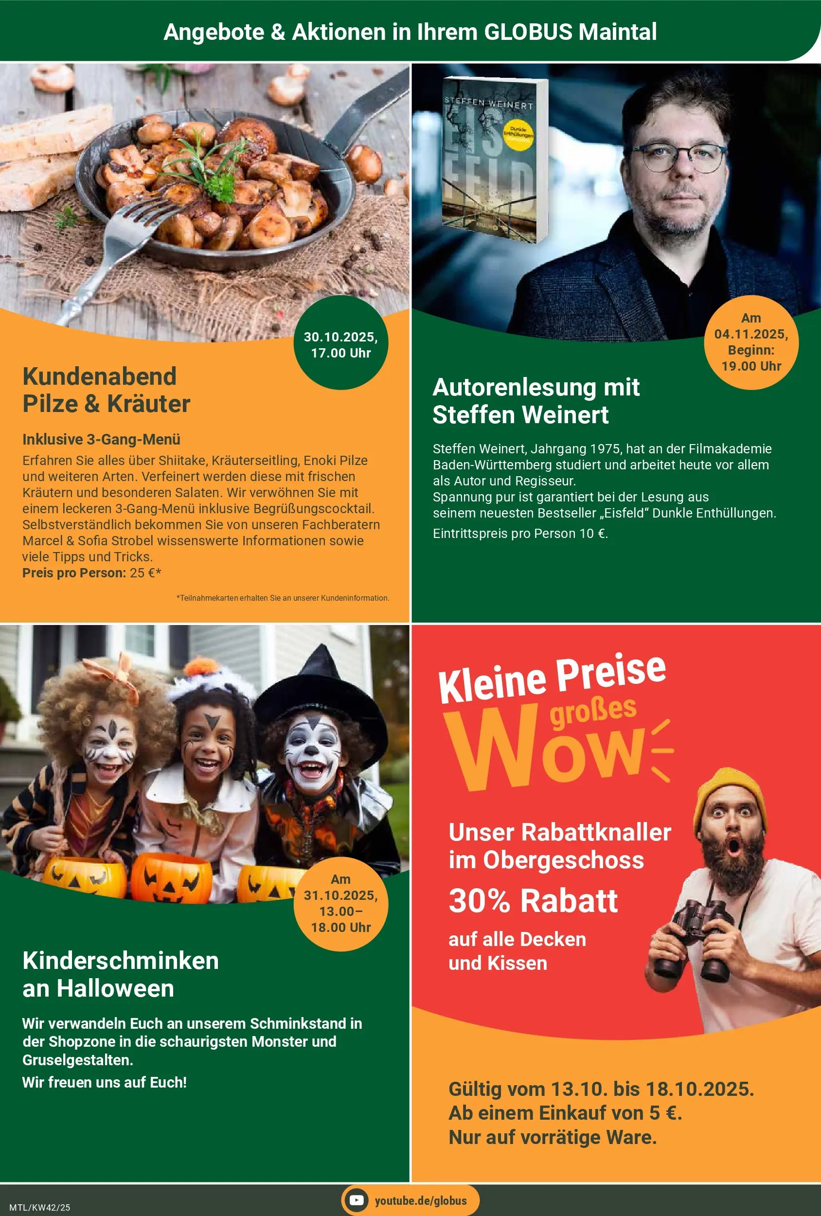 Globus prospekt Maintal-Dörnigheim	 (ab 12.10.2025) » Angebote online | Seite: 22 | Produkte: Kissen, Monster, Uhr