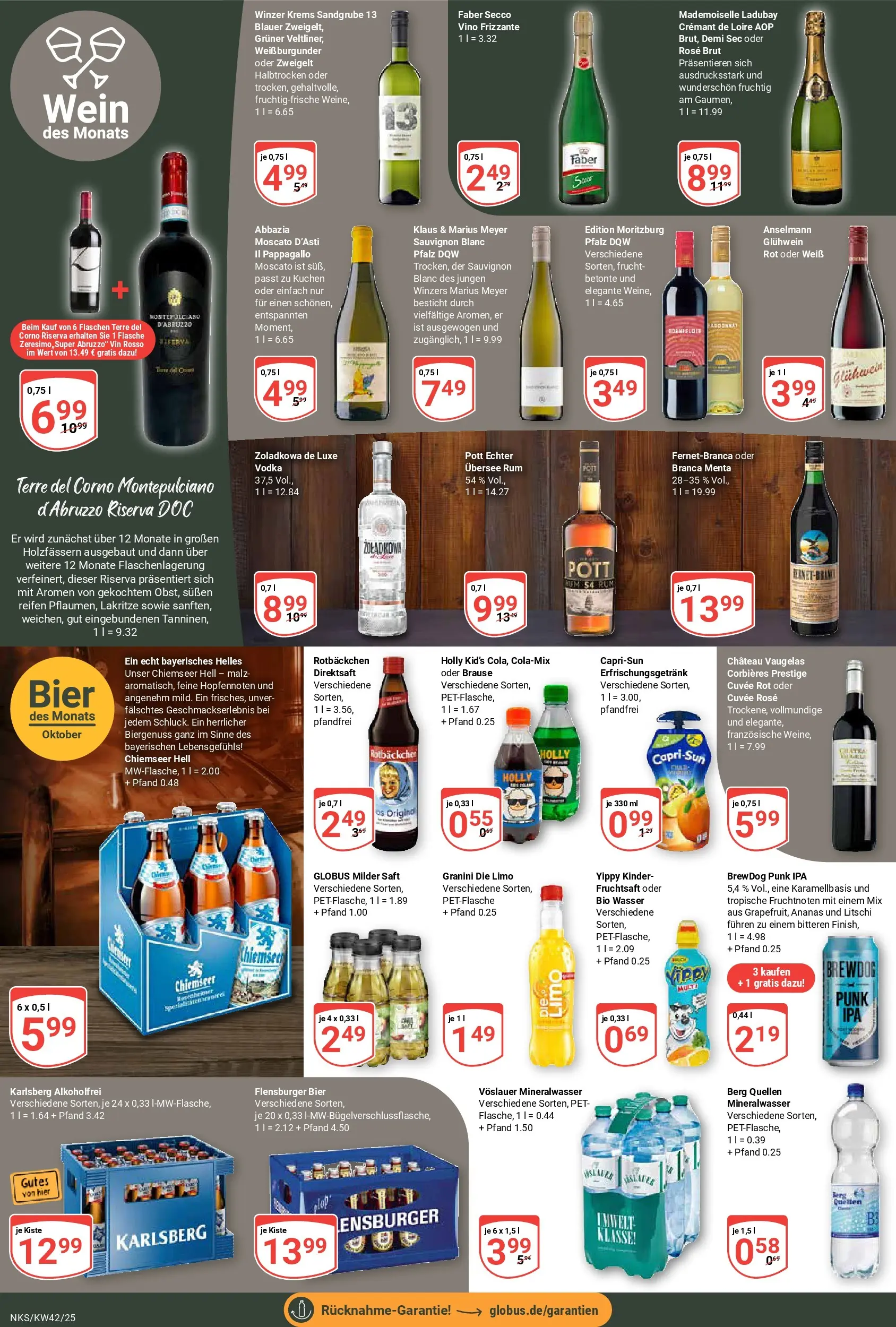 Globus prospekt Neunkirchen	 (ab 12.10.2025) » Angebote online | Seite: 16 | Produkte: Rum, Ananas, Wasser, Kuchen