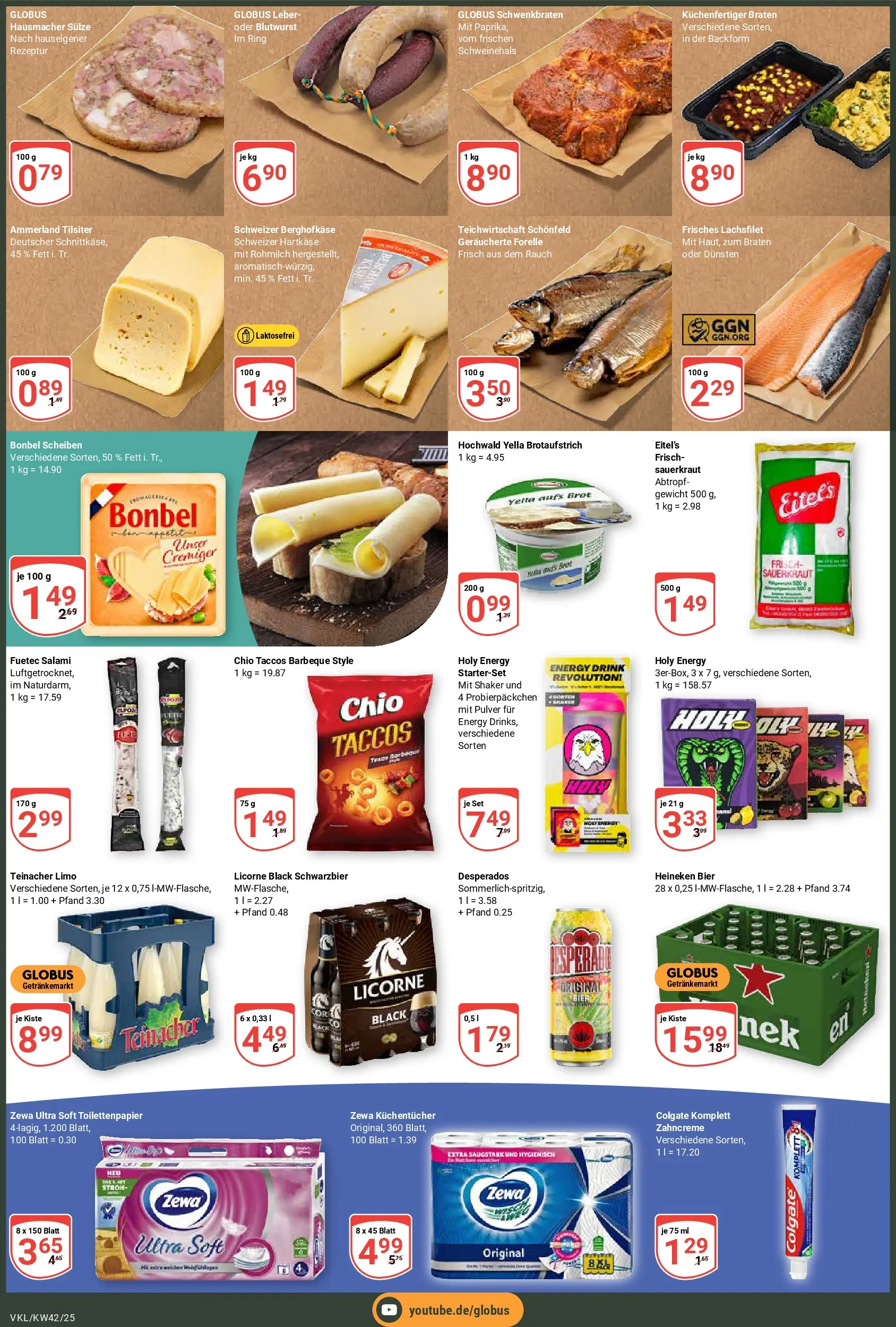 Globus prospekt Völklingen	 (ab 12.10.2025) » Angebote online | Seite: 2 | Produkte: Energy, Heineken, Desperados, Salami