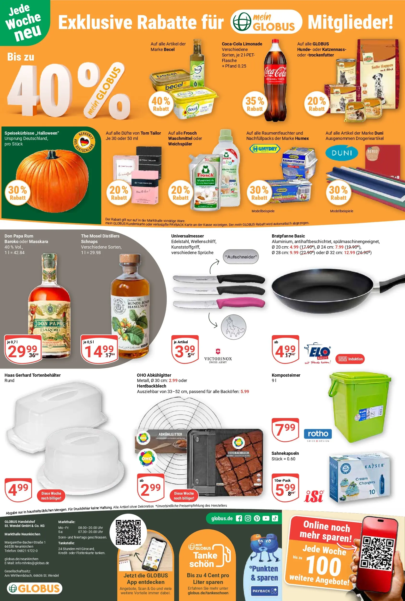 Globus prospekt Neunkirchen	 (ab 12.10.2025) » Angebote online | Seite: 21 | Produkte: Becel, Rum, Weichspüler, Uhr