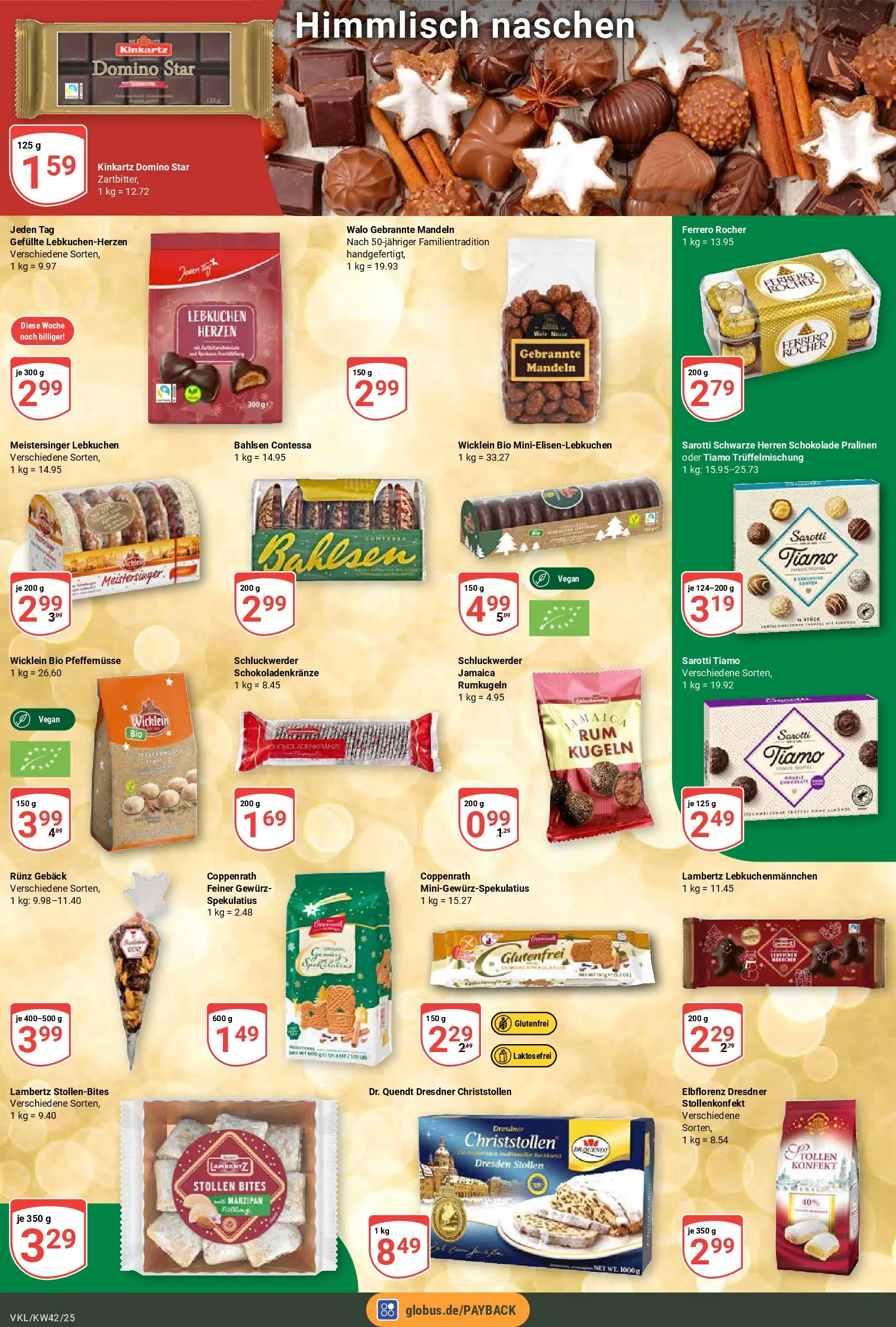 Globus prospekt Völklingen	 (ab 12.10.2025) » Angebote online | Seite: 9 | Produkte: Ferrero rocher, Schokolade, Mandeln, Rumkugeln