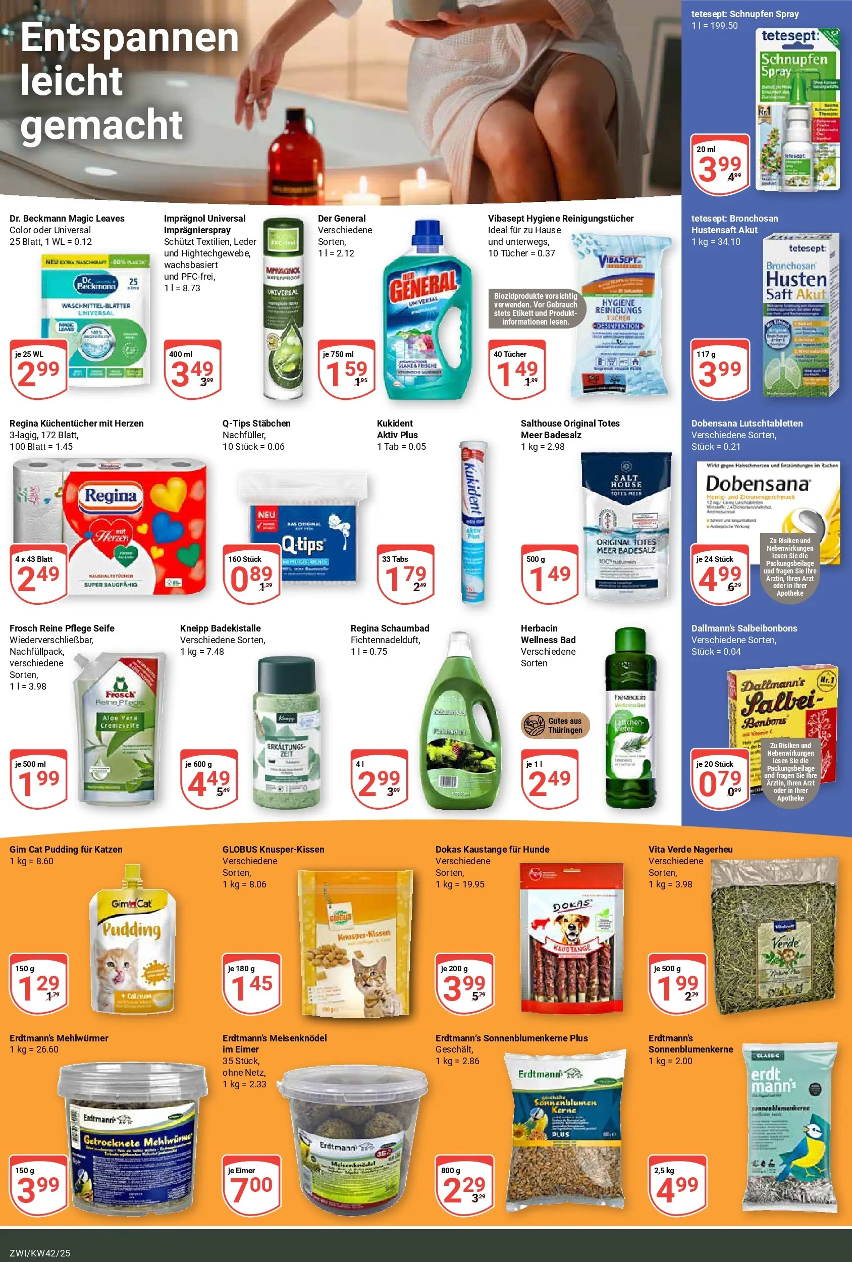 Globus prospekt Zwickau	 (ab 12.10.2025) » Angebote online | Seite: 21 | Produkte: Bad, Seife, Reinigungstücher, Saft