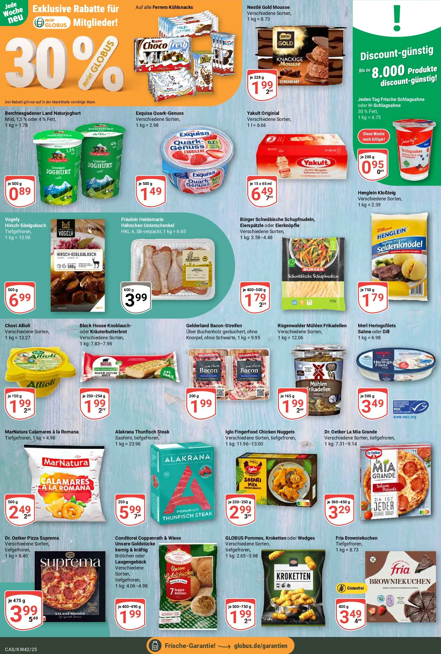 Globus prospekt Castrop-Rauxel	 (ab 12.10.2025) » Angebote online | Seite: 10 | Produkte: Hahnchen, Pizza, Steak, Sahne