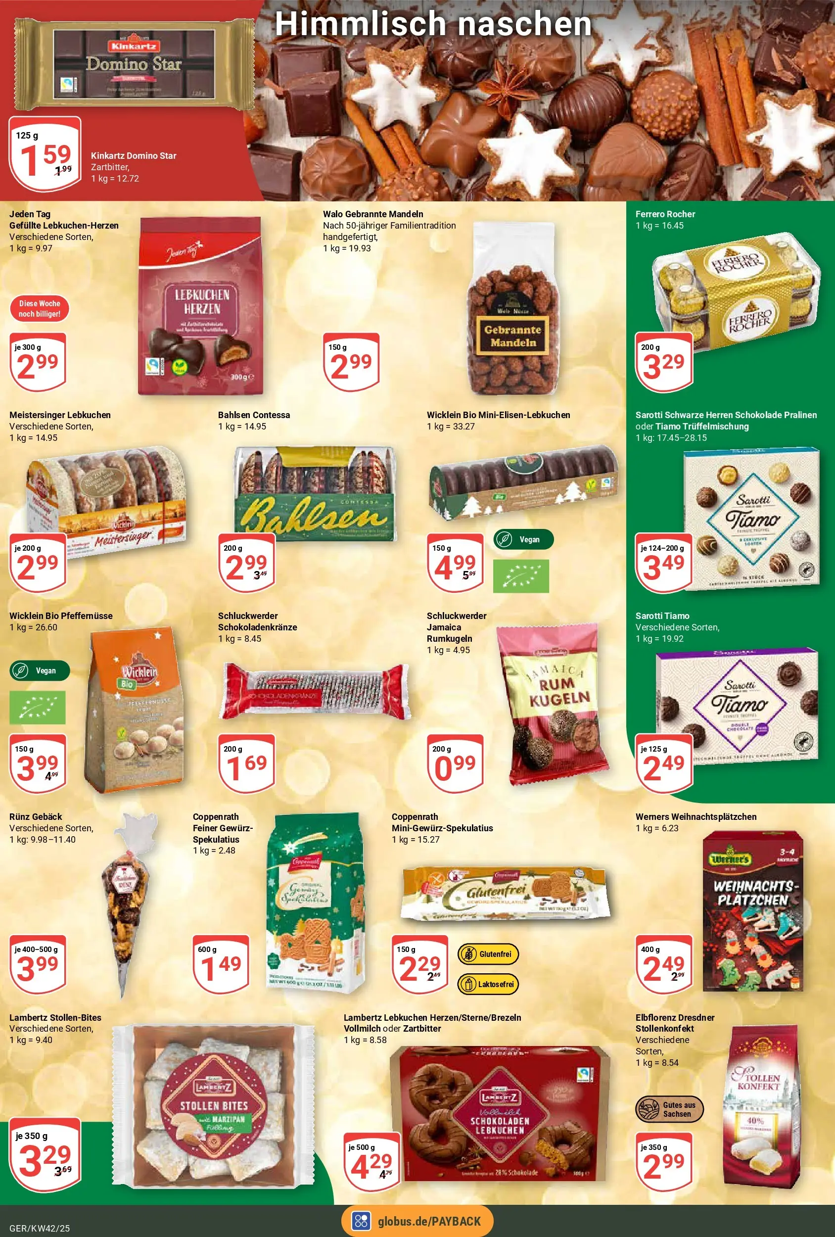 Globus prospekt Gera	 (ab 12.10.2025) » Angebote online | Seite: 5 | Produkte: Ferrero rocher, Schokolade, Mandeln, Rumkugeln