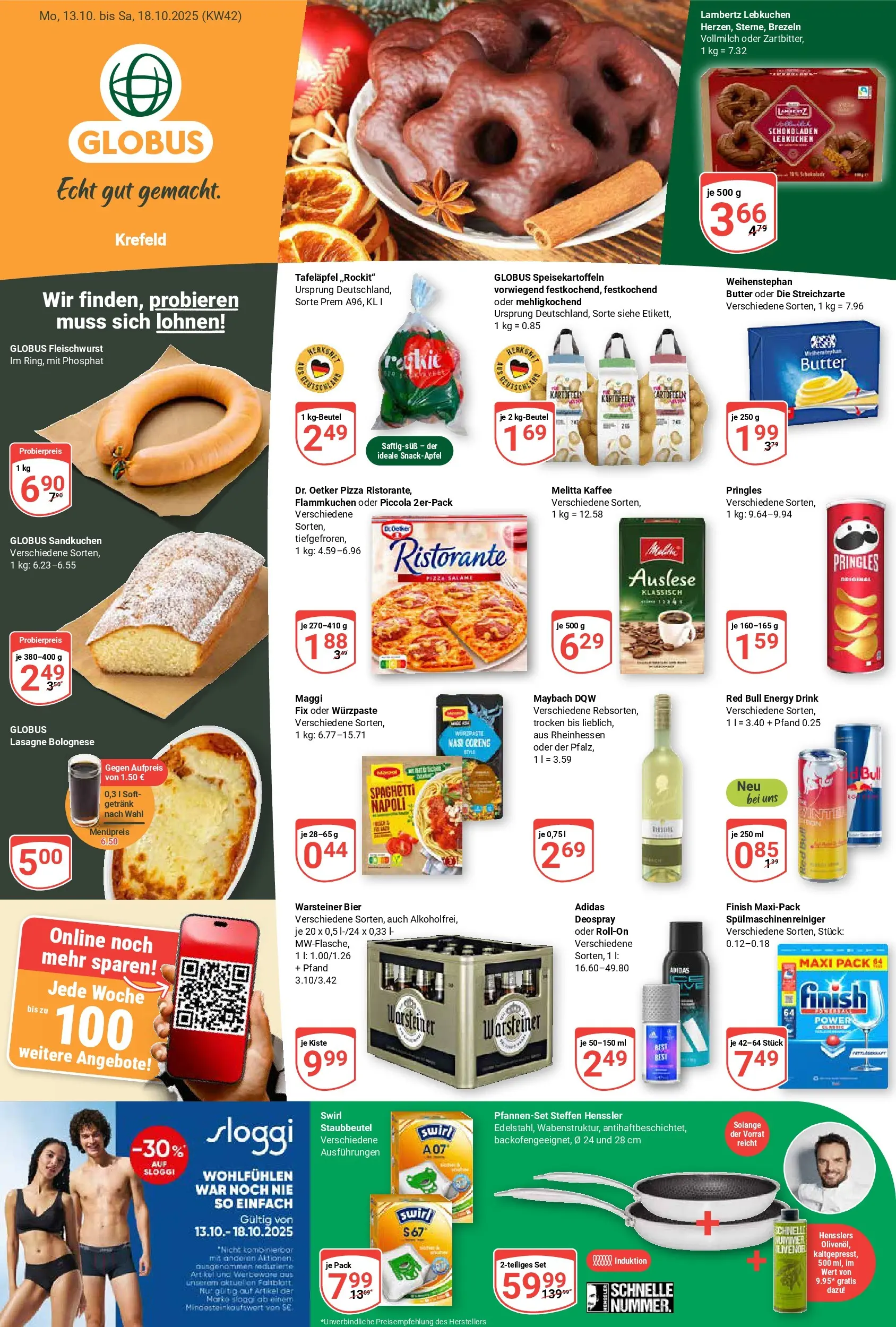 Globus prospekt Krefeld	 (ab 12.10.2025) » Angebote online | Seite: 1 | Produkte: Melitta, Maggi, Energy, Deospray