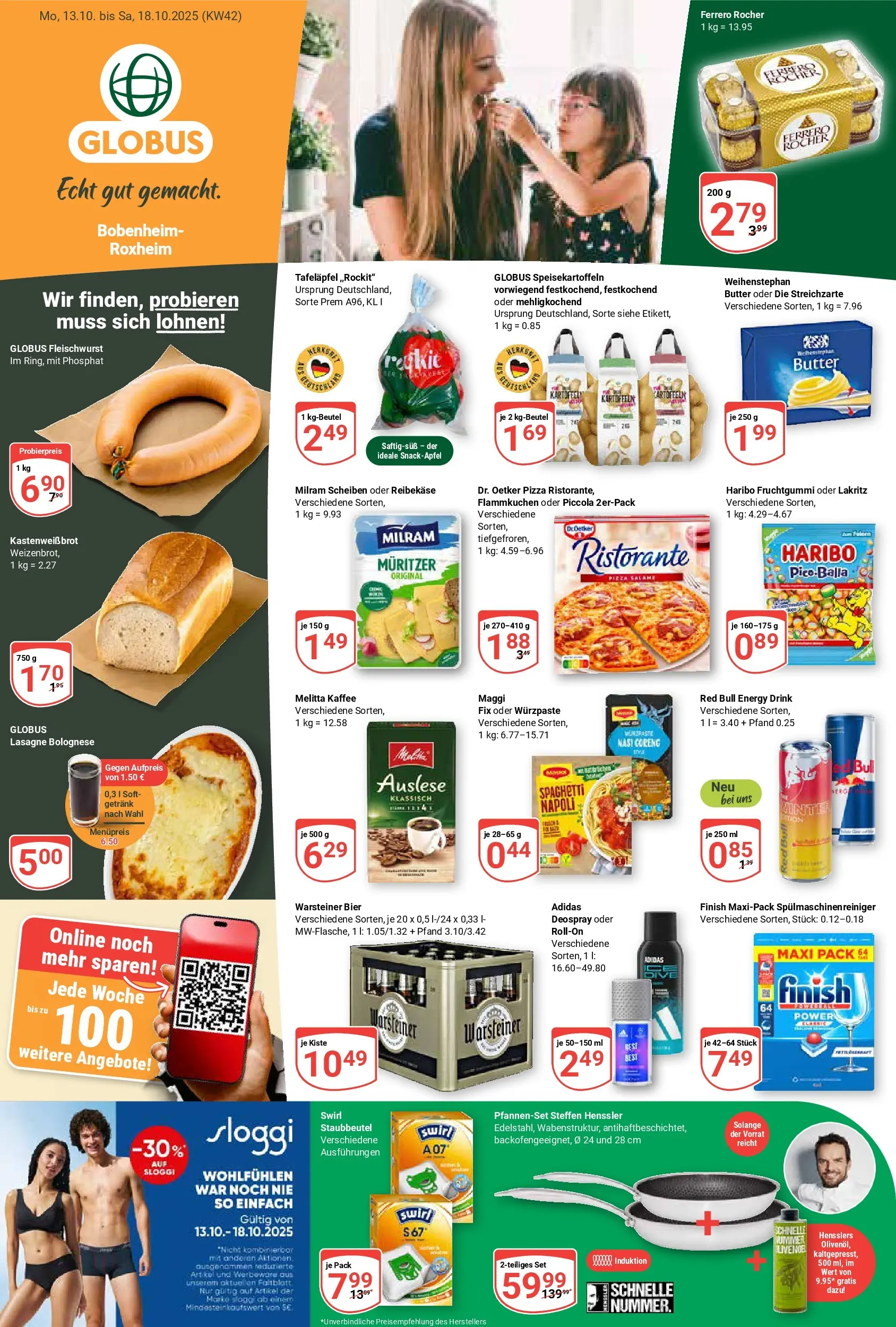 Globus prospekt Bobenheim-Roxheim	 (ab 12.10.2025) » Angebote online | Seite: 1 | Produkte: Ristorante, Red bull, Maggi, Deospray