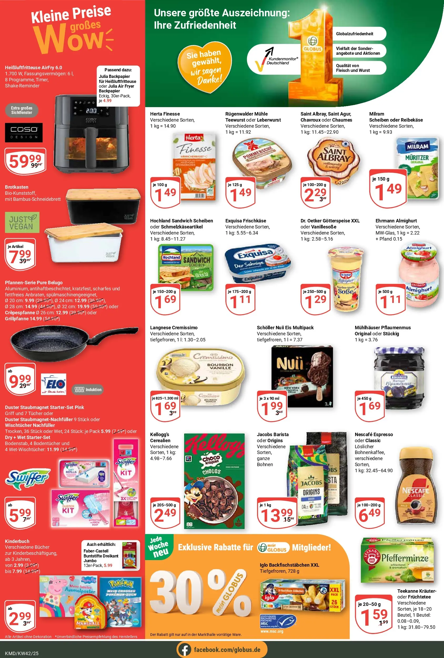 Globus prospekt Köln	 (ab 12.10.2025) » Angebote online | Seite: 4 | Produkte: Mühle, Swiffer, Eis, Frischkase