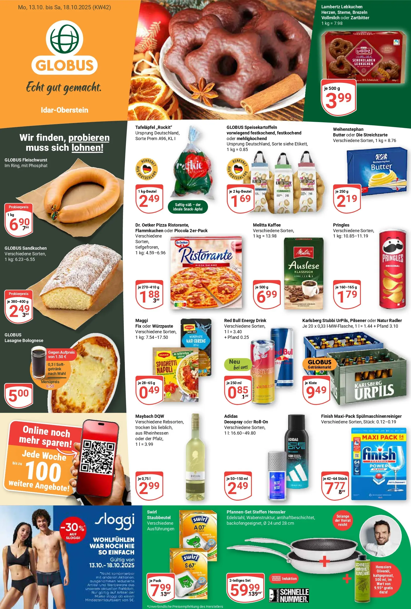 Globus prospekt Idar-Oberstein	 (ab 12.10.2025) » Angebote online | Seite: 1 | Produkte: Melitta, Maggi, Butter, Kartoffeln