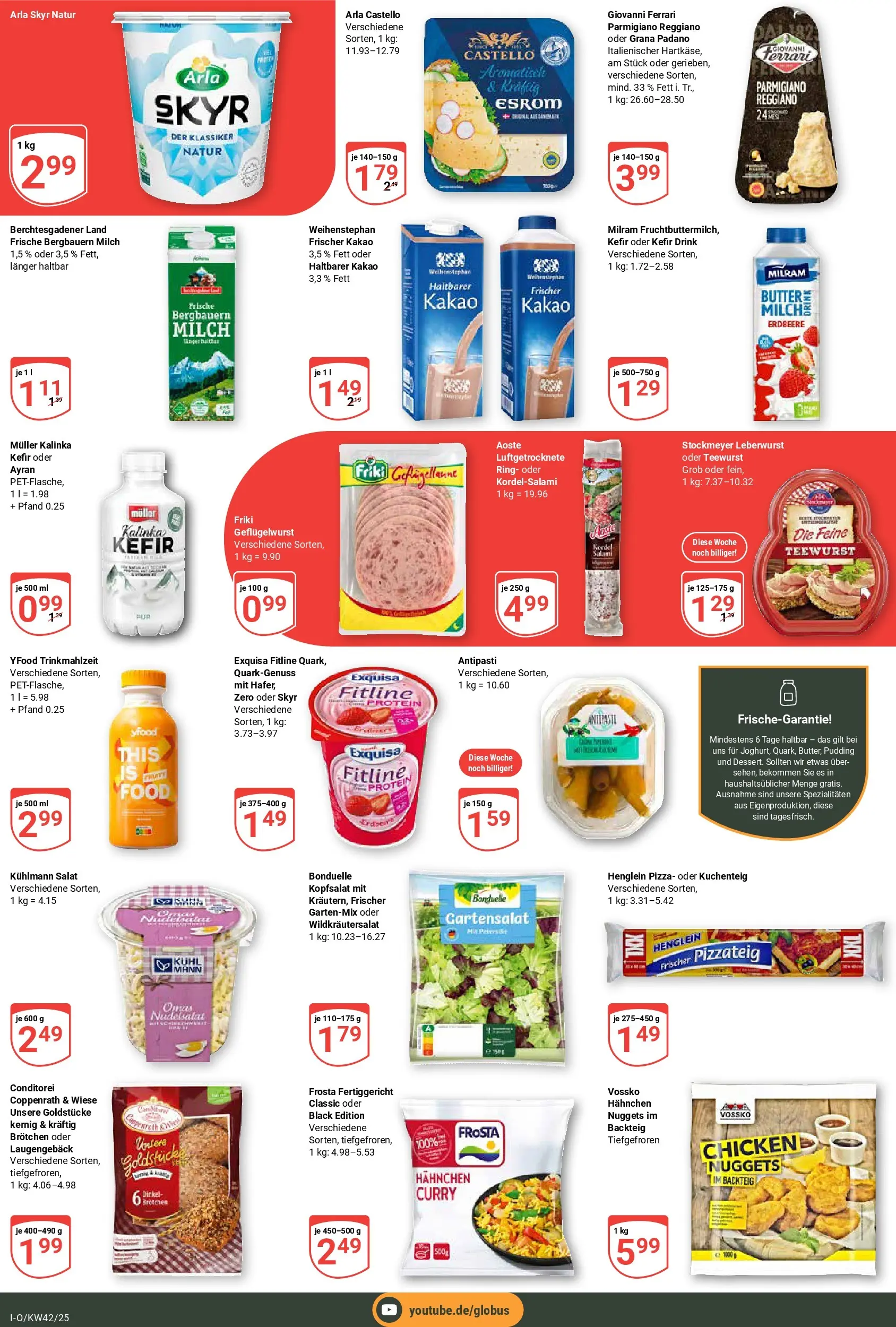 Globus prospekt Idar-Oberstein	 (ab 12.10.2025) » Angebote online | Seite: 3 | Produkte: Kefir, Frosta, Arla skyr, Salat