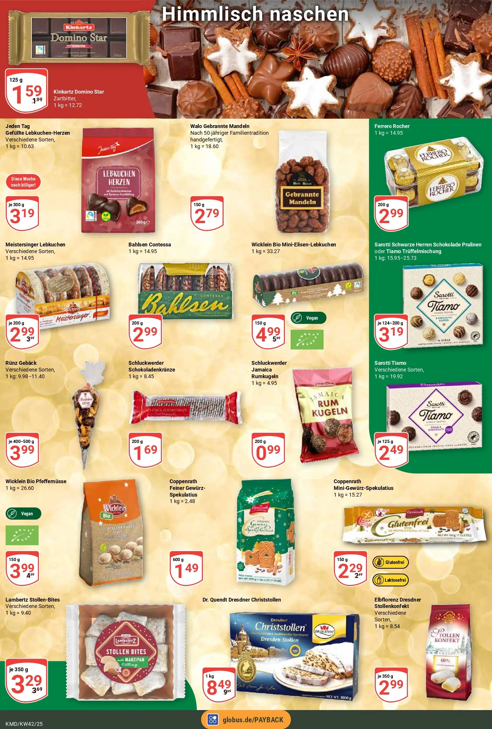 Globus prospekt Köln	 (ab 12.10.2025) » Angebote online | Seite: 7 | Produkte: Ferrero rocher, Schokolade, Mandeln, Rumkugeln