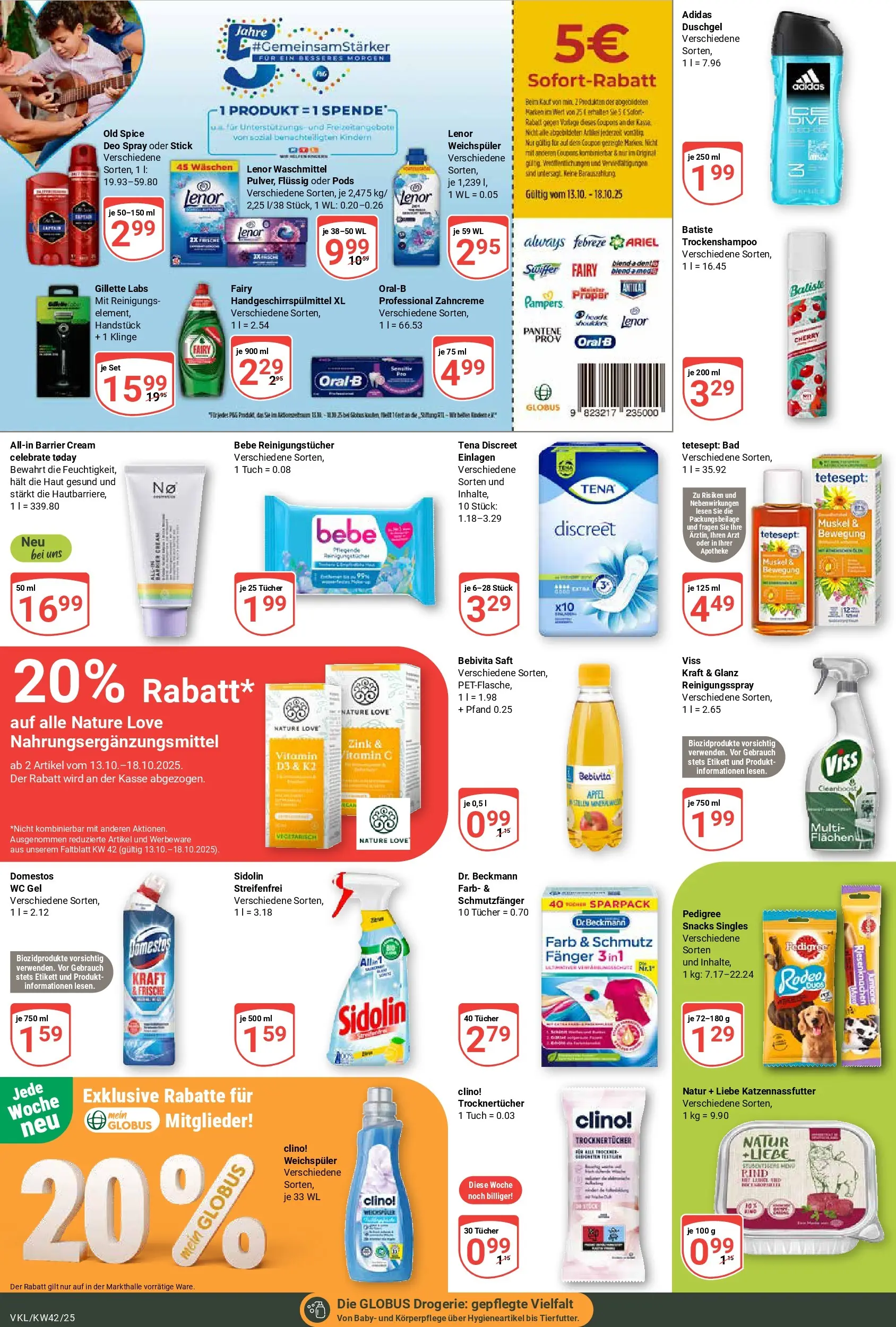 Globus prospekt Völklingen	 (ab 12.10.2025) » Angebote online | Seite: 20 | Produkte: Lenor, Äpfel, Pedigree, Saft