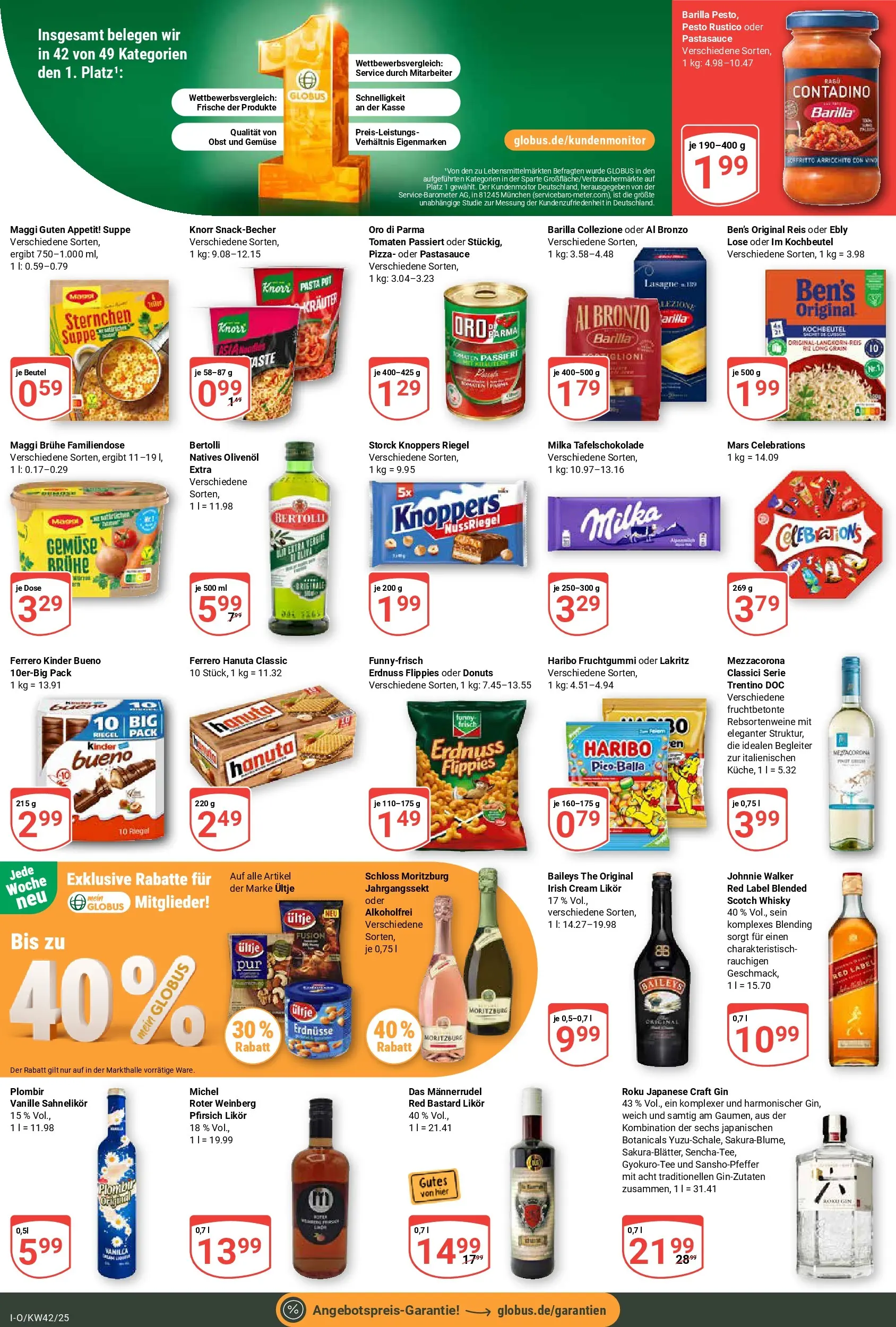Globus prospekt Idar-Oberstein	 (ab 12.10.2025) » Angebote online | Seite: 5 | Produkte: Kinder bueno, Oro di parma, Pfirsich, Johnnie walker