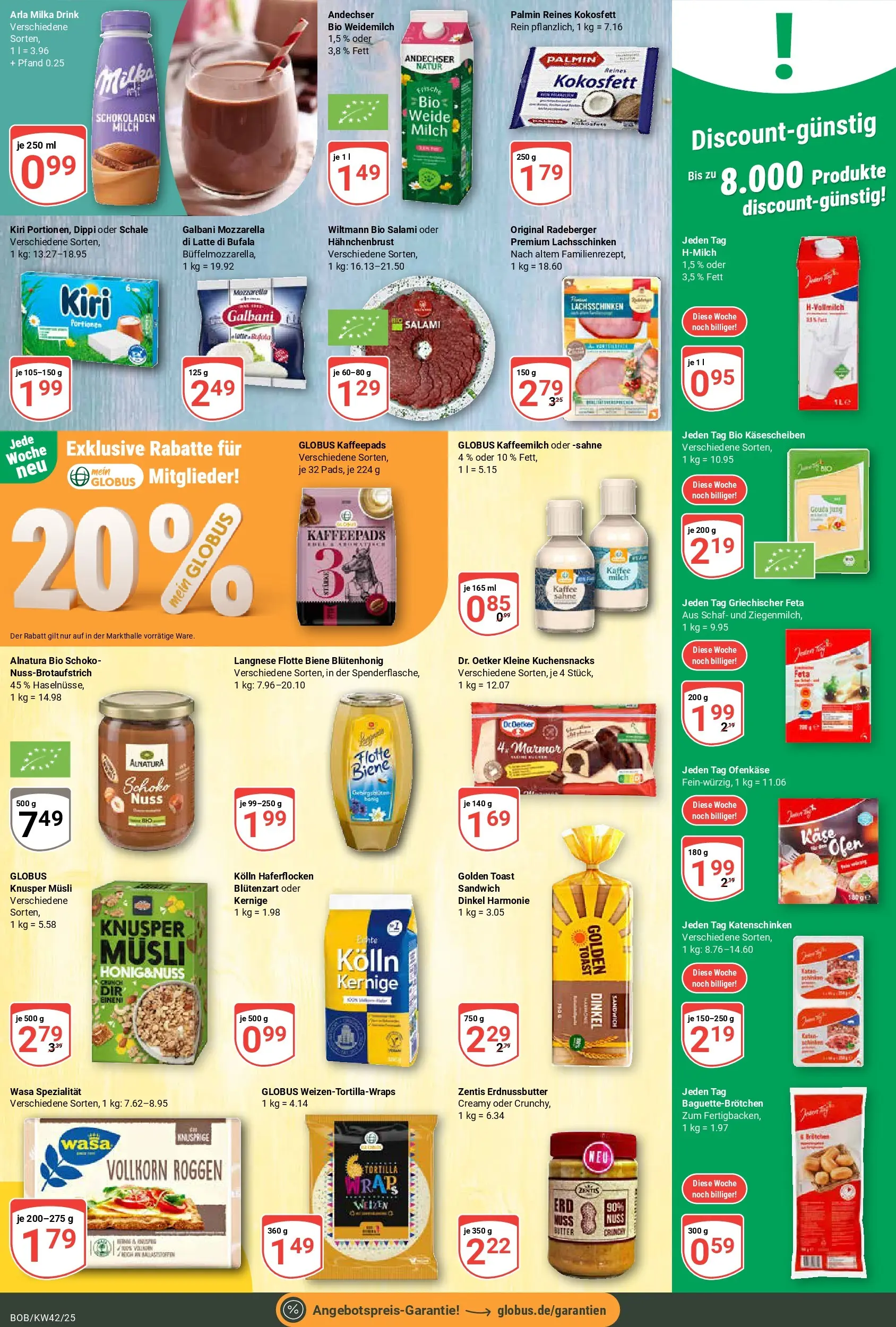Globus prospekt Bobenheim-Roxheim	 (ab 12.10.2025) » Angebote online | Seite: 11 | Produkte: Kaffeepads, Feta, Mozzarella, Salami