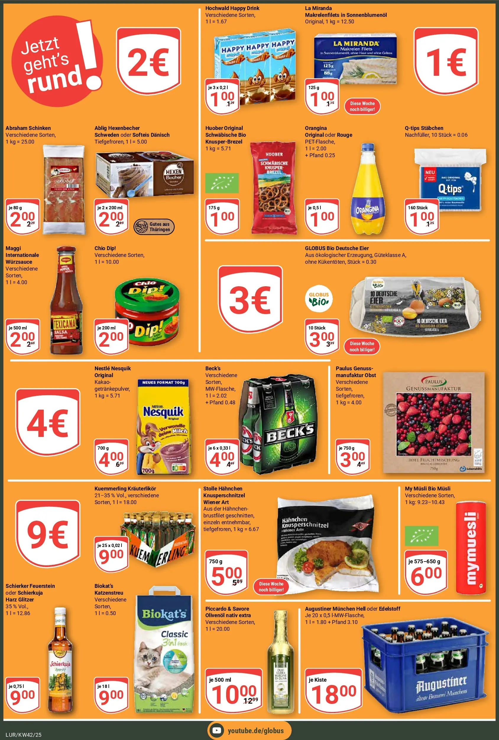 Globus prospekt Hamburg	 (ab 12.10.2025) » Angebote online | Seite: 2 | Produkte: Nesquik, Sonnenblumenol, Rouge, Obst