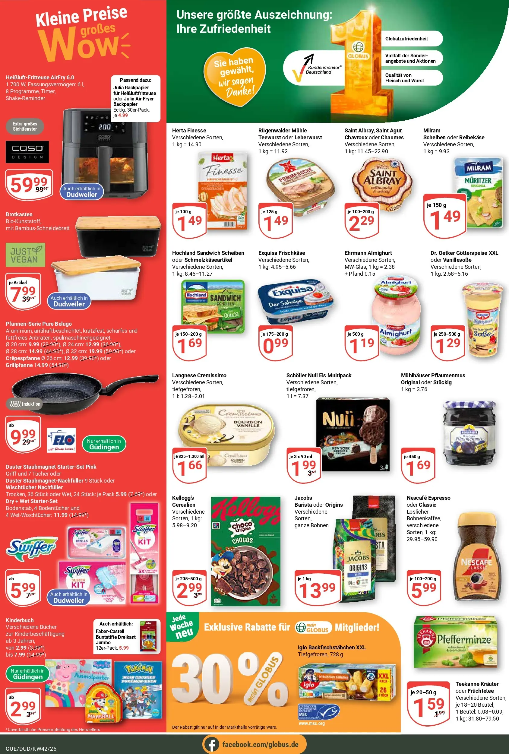 Globus prospekt Saarbrücken-Güdingen	 (ab 12.10.2025) » Angebote online | Seite: 2 | Produkte: Kellogg's, Soße, Teekanne, Swiffer