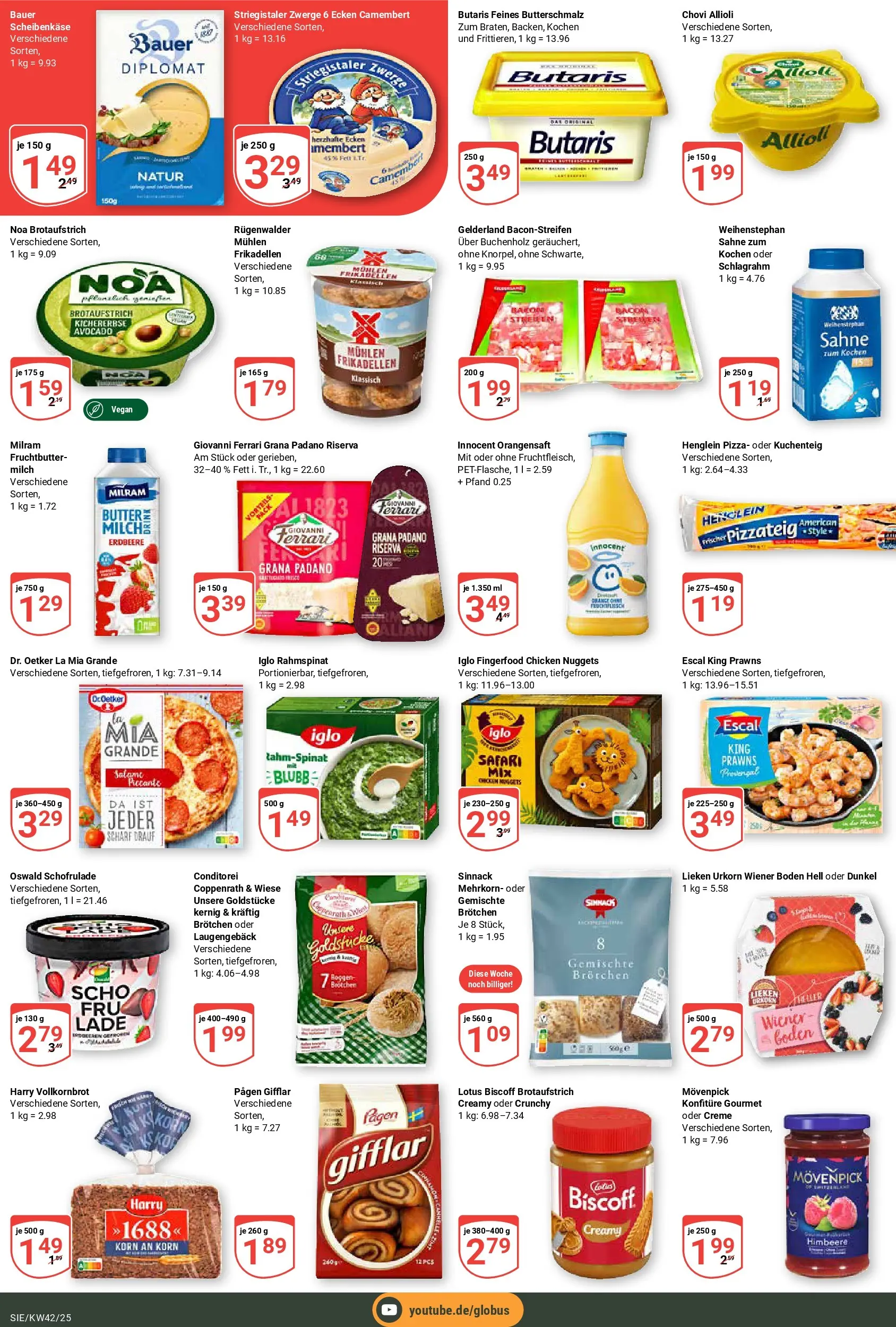 Globus prospekt Siegen	 (ab 12.10.2025) » Angebote online | Seite: 3 | Produkte: Butter, Vollkornbrot, Iglo, Orangensaft