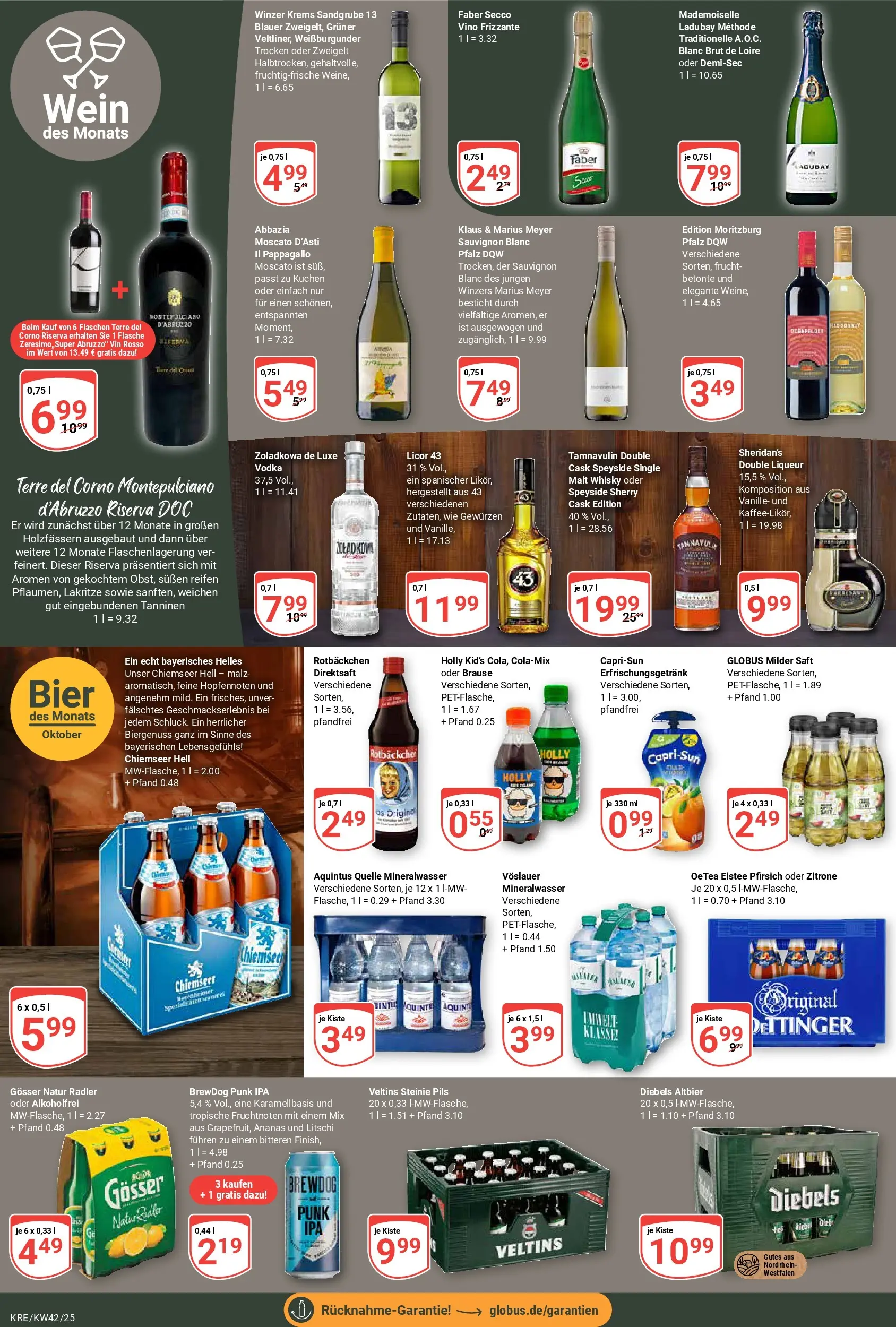 Globus prospekt Krefeld	 (ab 12.10.2025) » Angebote online | Seite: 16 | Produkte: Whisky, Ananas, Wein, Veltins