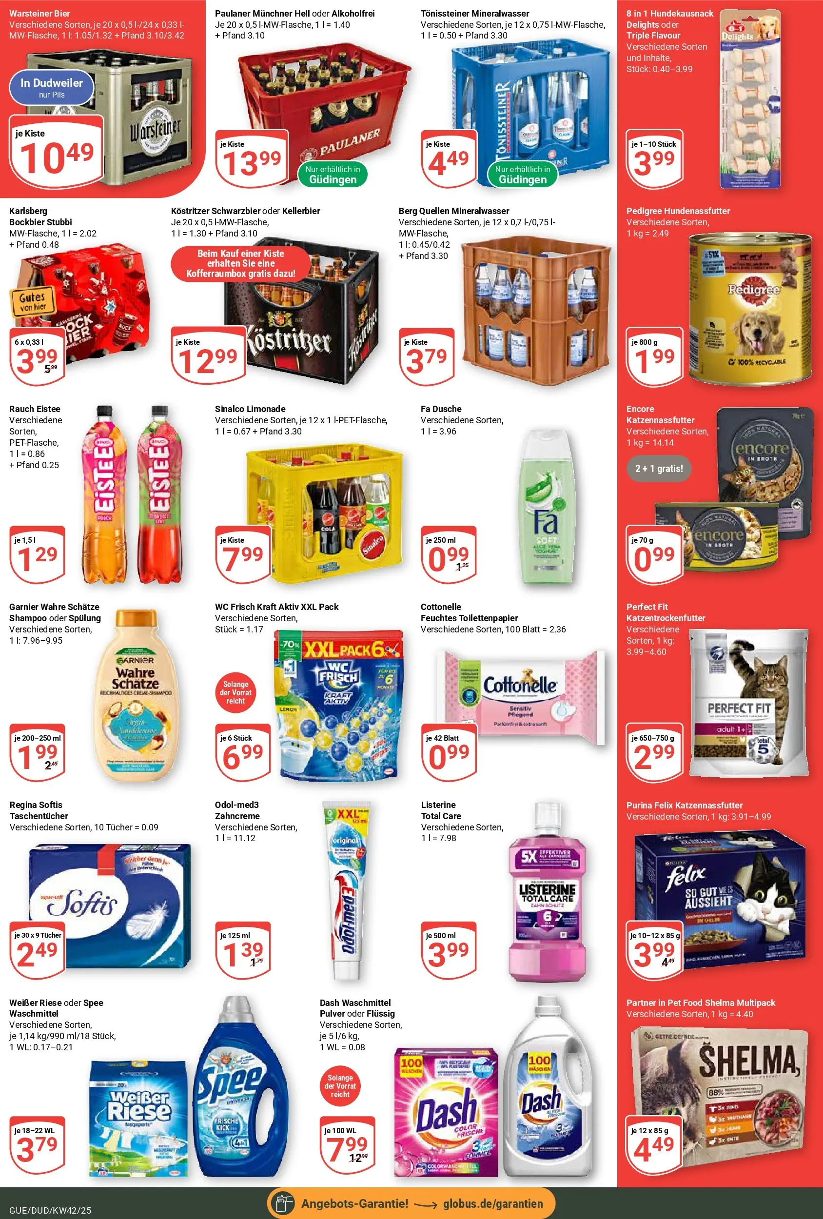 Globus prospekt Saarbrücken-Güdingen	 (ab 12.10.2025) » Angebote online | Seite: 6 | Produkte: Spülung, Waschmittel, Wc frisch, Pedigree