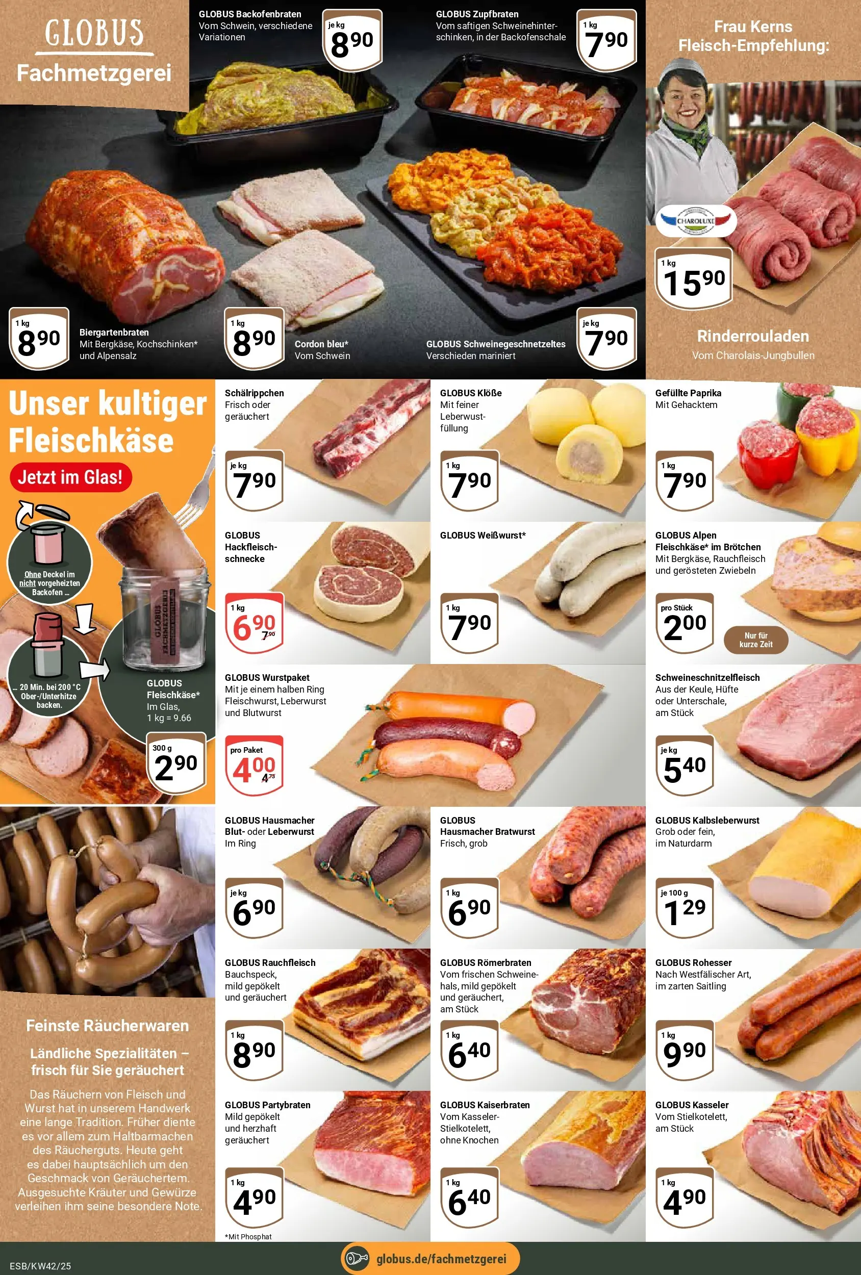 Globus prospekt Eschborn	 (ab 12.10.2025) » Angebote online | Seite: 8 | Produkte: Bratwurst, Zwiebeln, Paprika, Fleisch