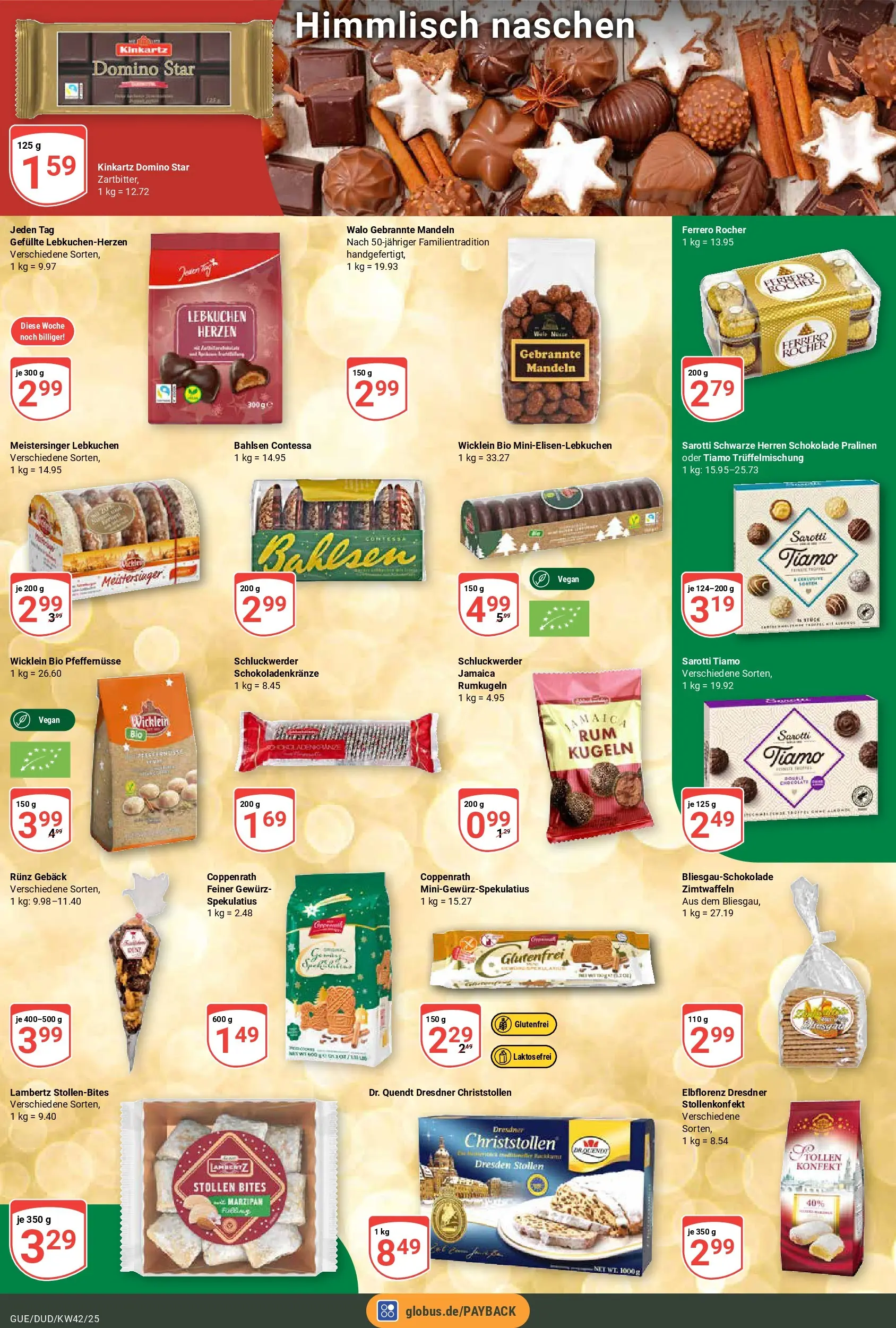 Globus prospekt Saarbrücken-Güdingen	 (ab 12.10.2025) » Angebote online | Seite: 7 | Produkte: Ferrero rocher, Schokolade, Mandeln, Rumkugeln