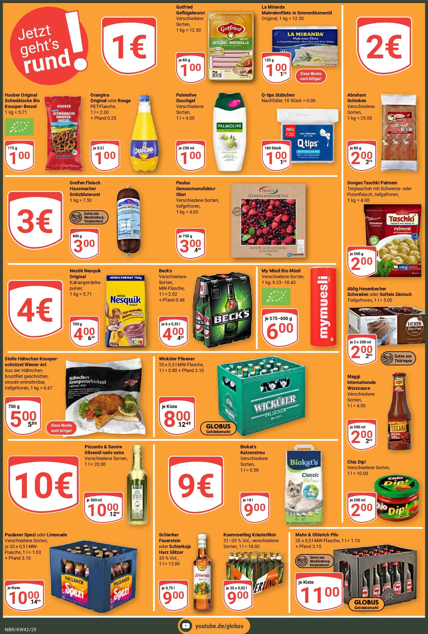 Globus prospekt Neubrandenburg	 (ab 12.10.2025) » Angebote online | Seite: 2 | Produkte: Maggi, Rouge, Obst, Fleisch