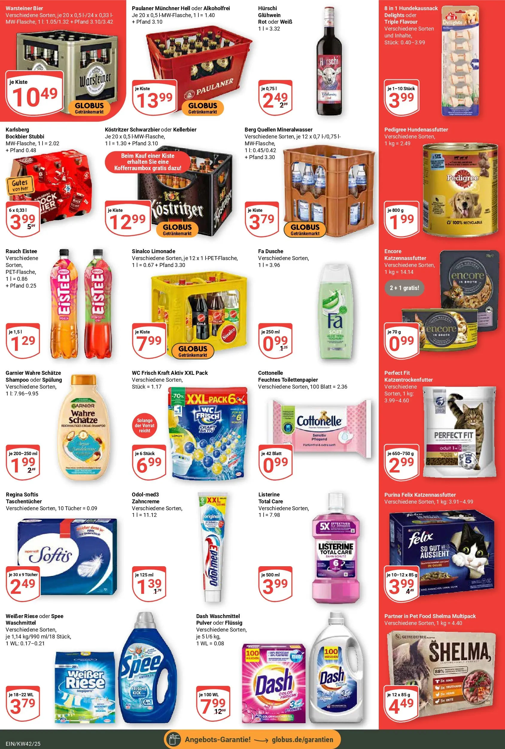 Globus prospekt Homburg-Einöd	 (ab 12.10.2025) » Angebote online | Seite: 8 | Produkte: Bier, Waschmittel, Paulaner, Listerine