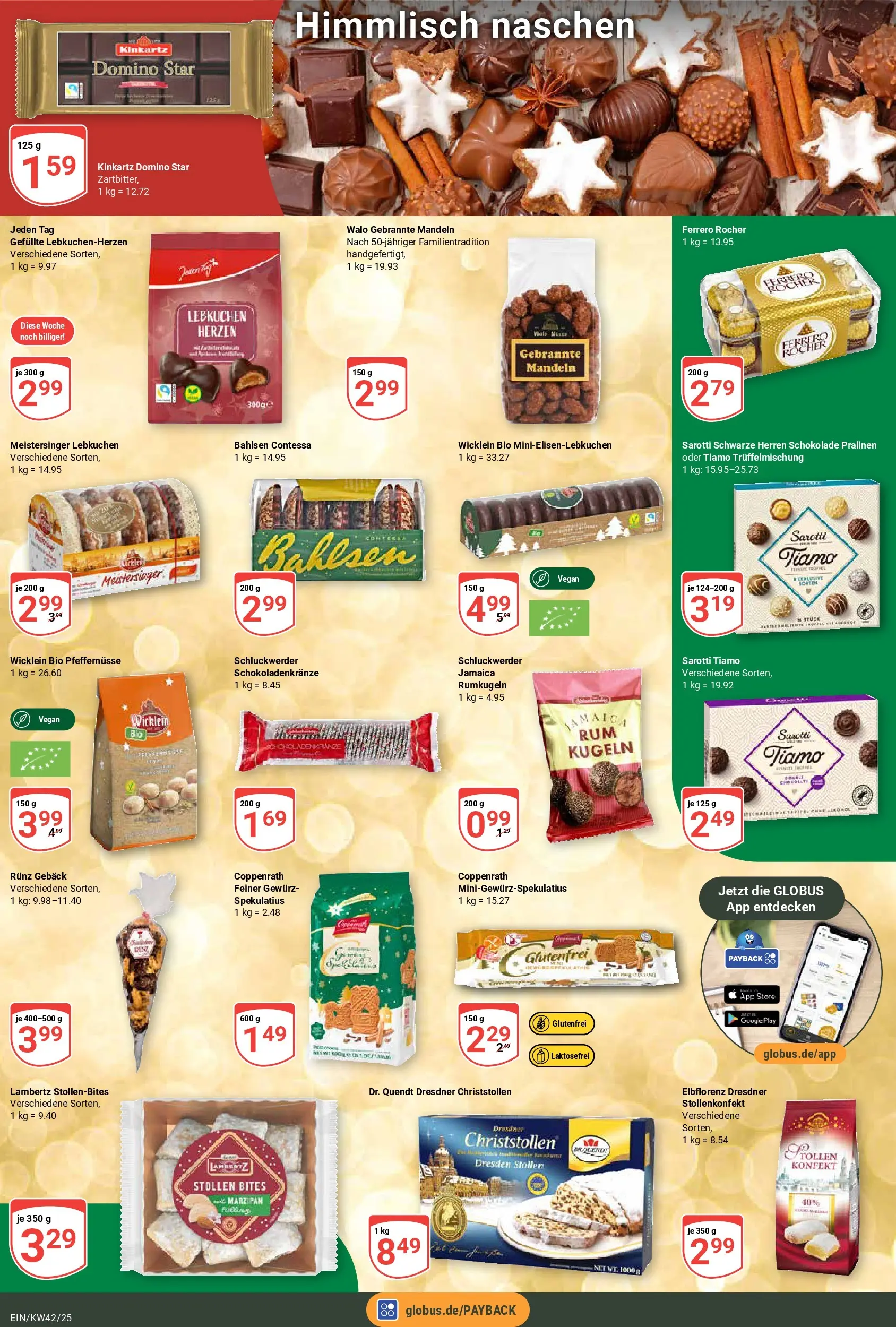 Globus prospekt Homburg-Einöd	 (ab 12.10.2025) » Angebote online | Seite: 9 | Produkte: Ferrero rocher, Schokolade, Mandeln, Rumkugeln
