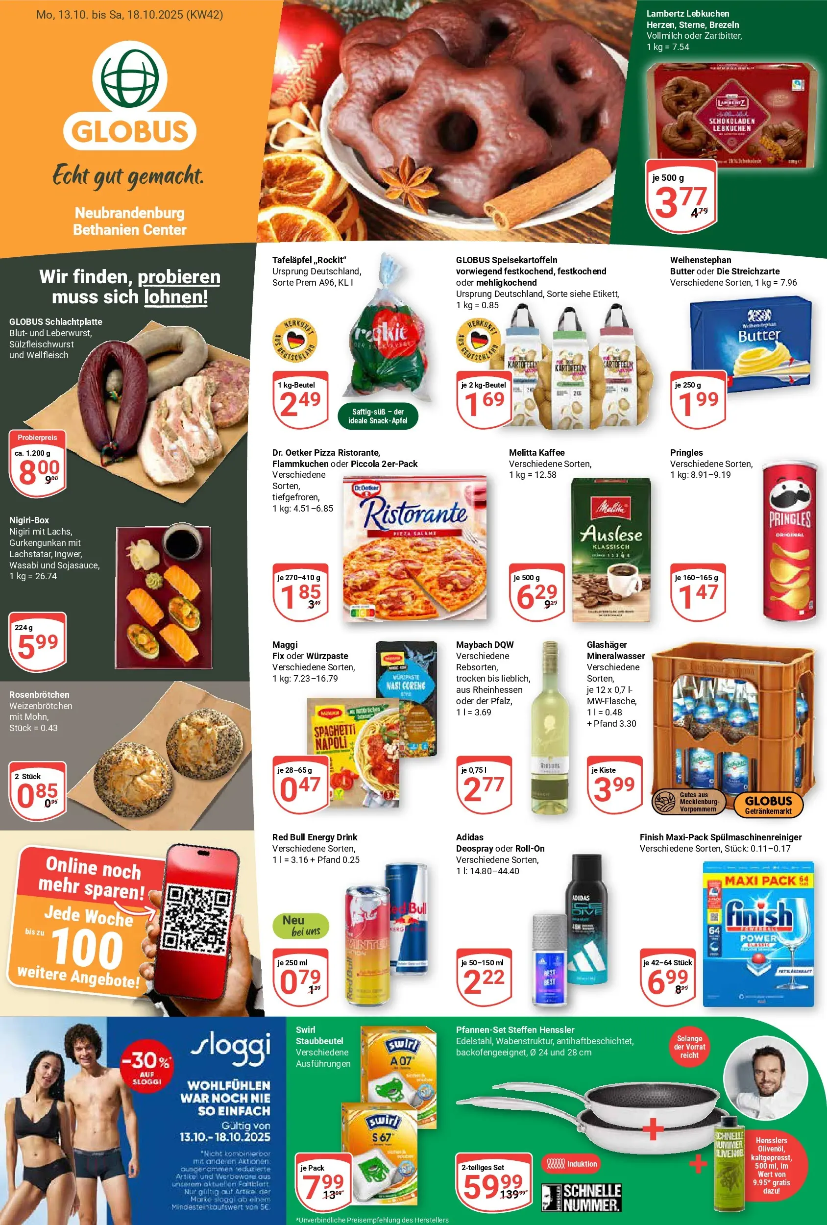 Globus prospekt Neubrandenburg	 (ab 12.10.2025) » Angebote online | Seite: 3 | Produkte: Melitta, Red bull, Butter, Kaffee