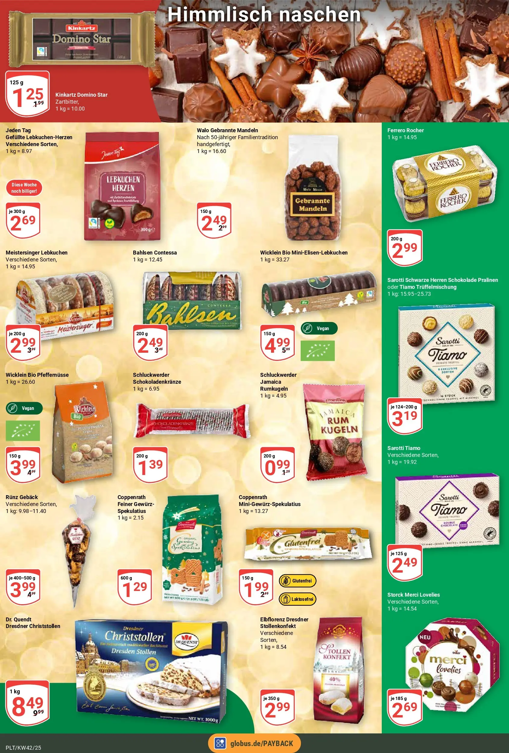 Globus prospekt Plattling	 (ab 12.10.2025) » Angebote online | Seite: 5 | Produkte: Merci, Ferrero rocher, Schokolade, Mandeln