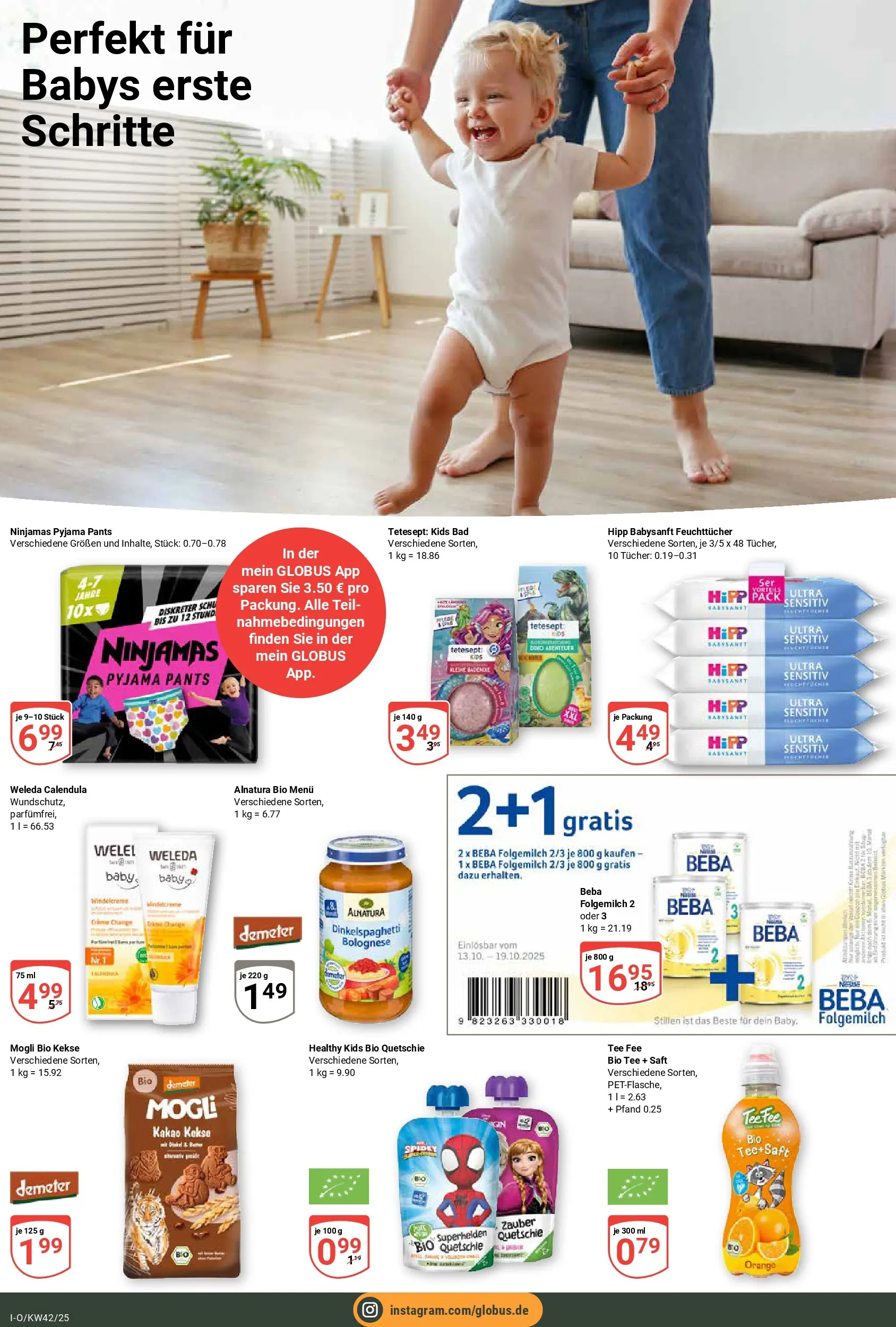 Globus prospekt Idar-Oberstein	 (ab 12.10.2025) » Angebote online | Seite: 19 | Produkte: Bad, Saft, Tee, Kekse