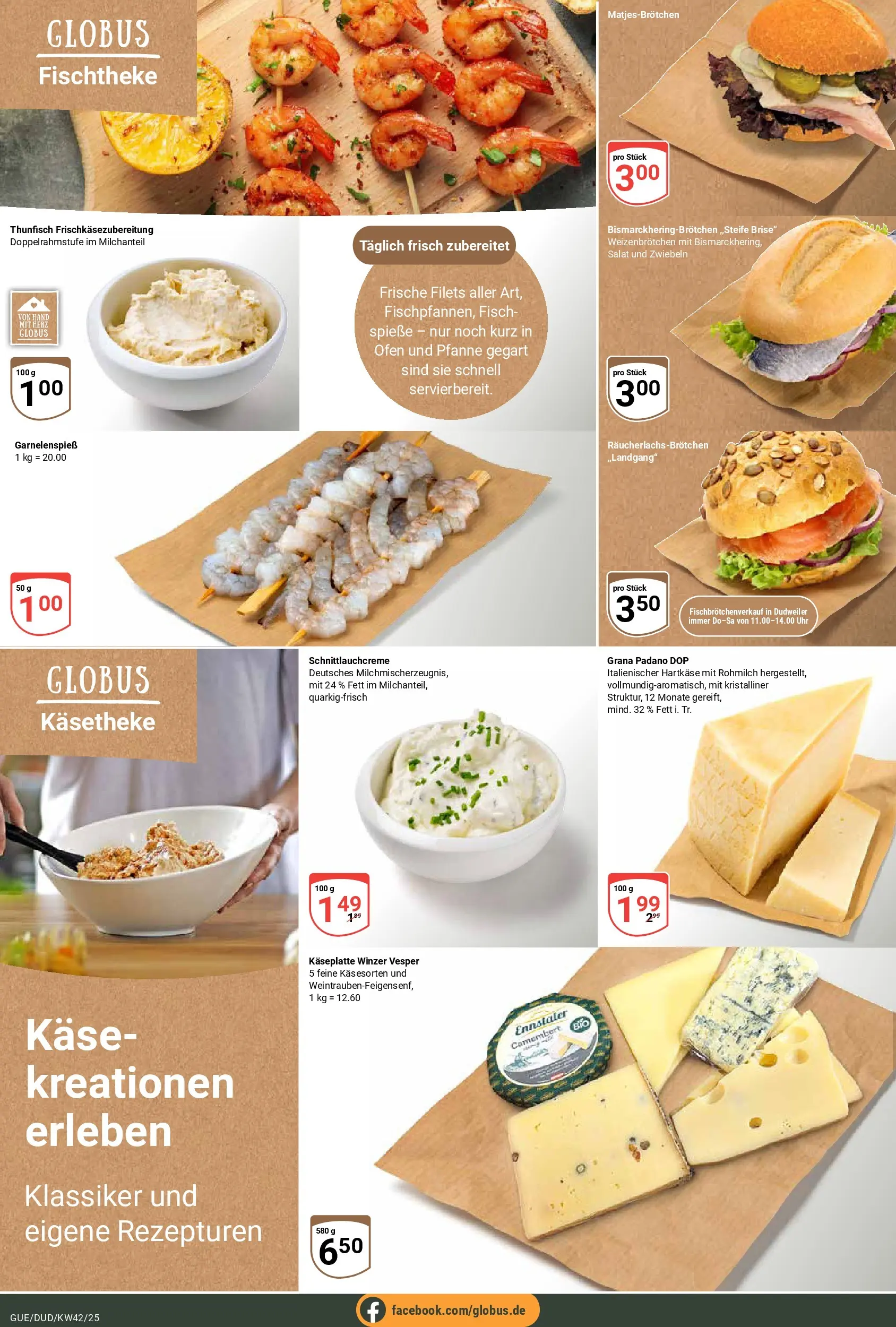Globus prospekt Saarbrücken-Güdingen	 (ab 12.10.2025) » Angebote online | Seite: 12 | Produkte: Käse, Fisch, Zwiebeln, Uhr
