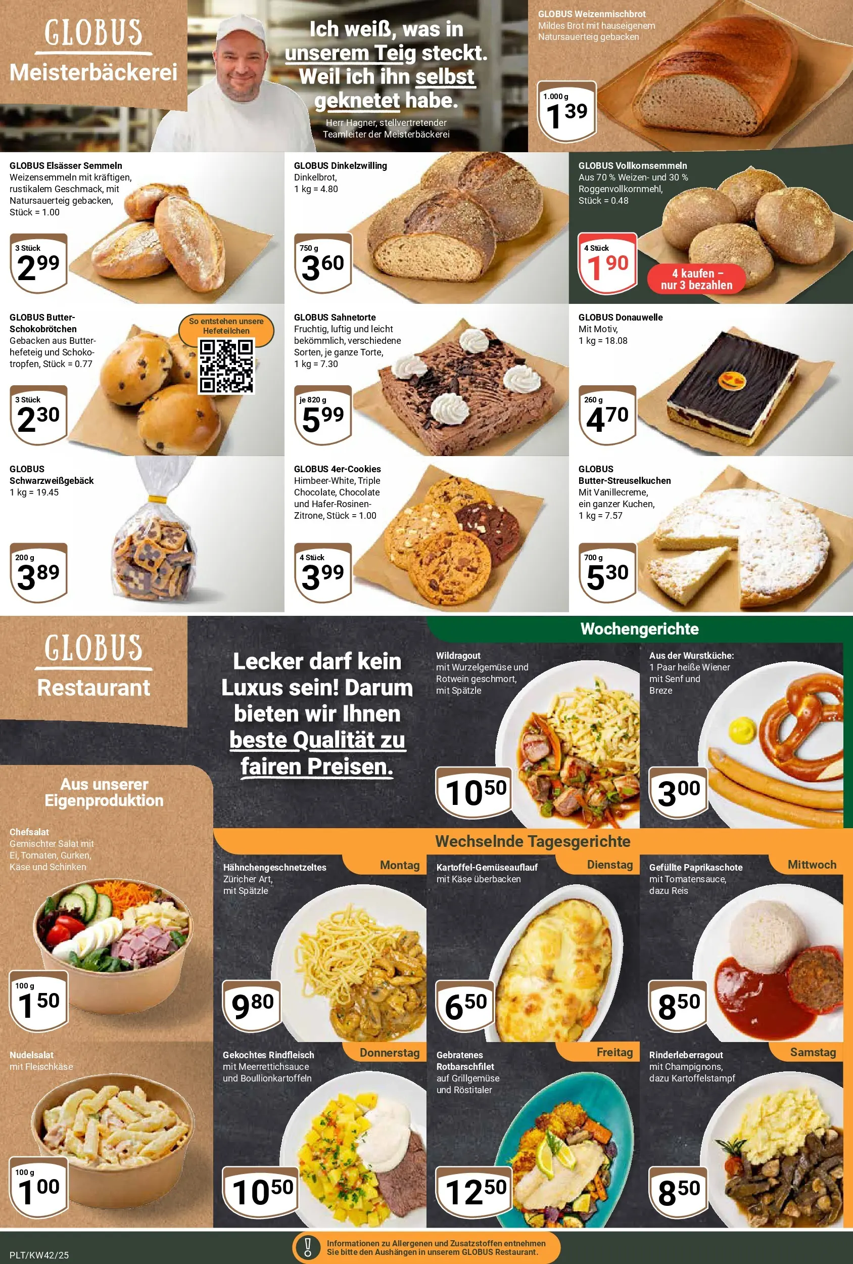 Globus prospekt Plattling	 (ab 12.10.2025) » Angebote online | Seite: 7 | Produkte: Rotwein, Brot, Reis, Salat