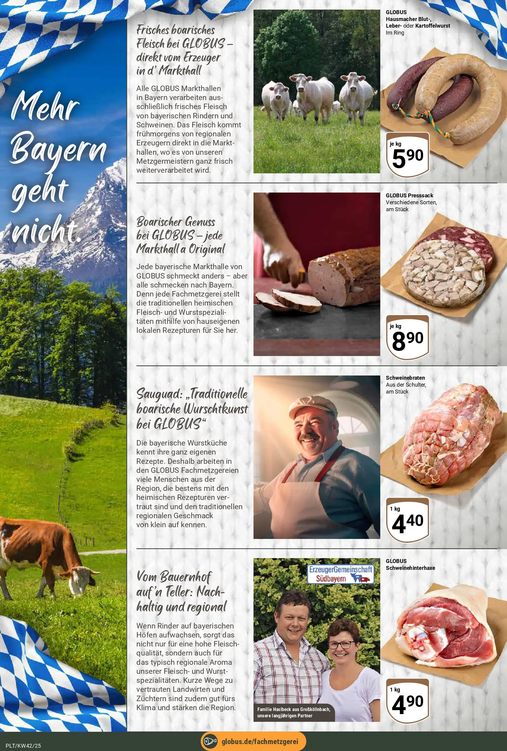 Globus prospekt Plattling	 (ab 12.10.2025) » Angebote online | Seite: 8 | Produkte: Wurst, Fleisch