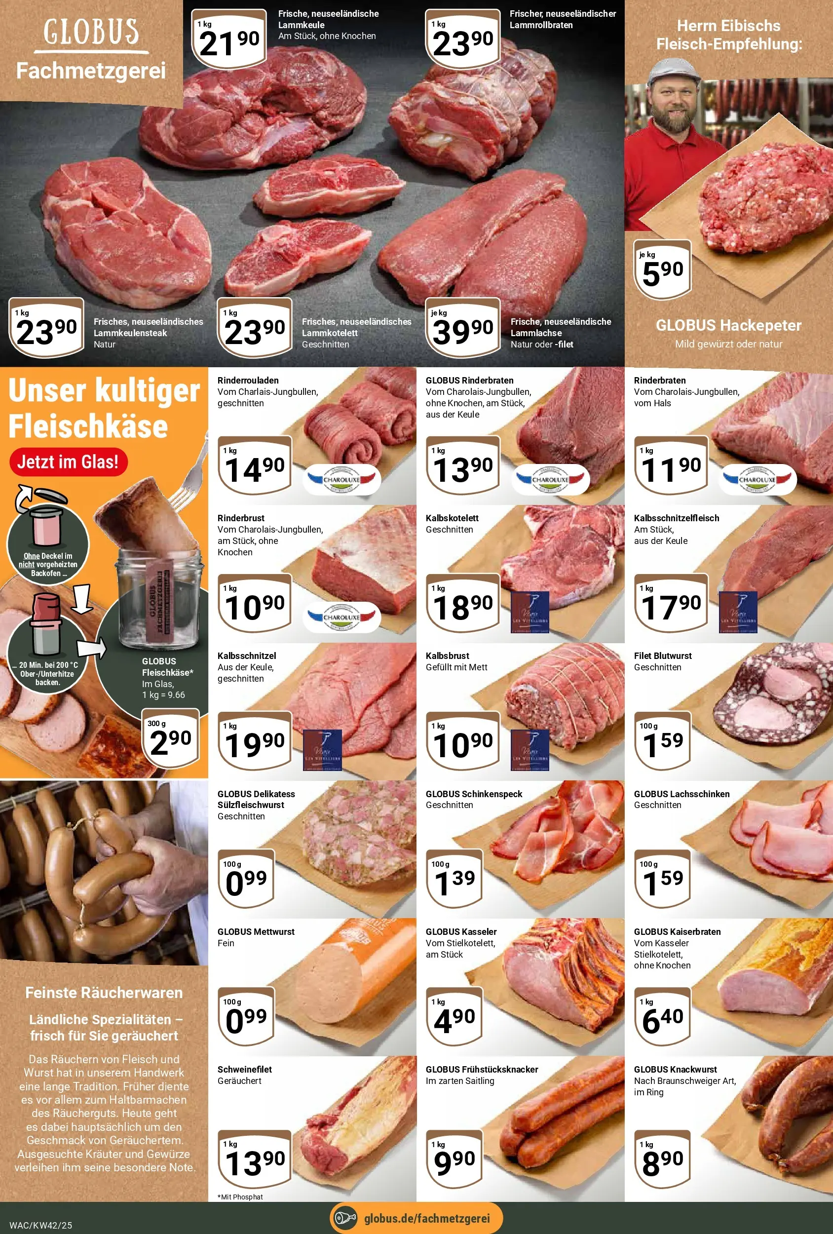 Globus prospekt Markkleeberg	 (ab 12.10.2025) » Angebote online | Seite: 8 | Produkte: Rinderbraten, Lammkeule, Gewürze, Backofen