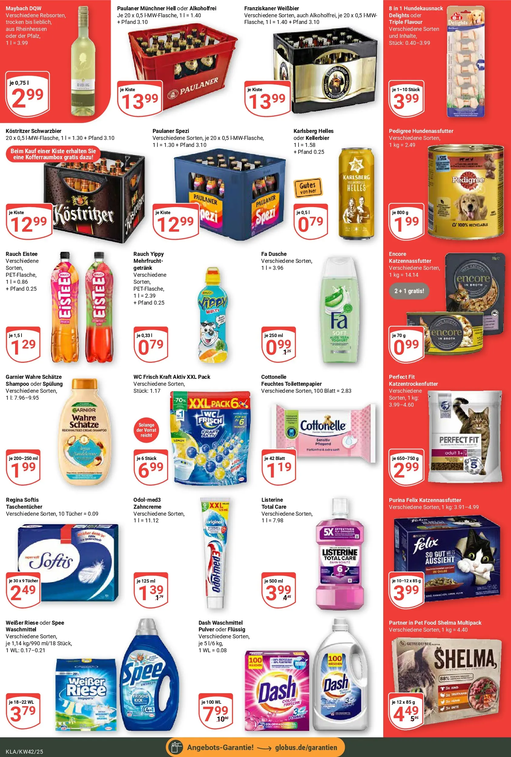 Globus prospekt Kaiserslautern	 (ab 12.10.2025) » Angebote online | Seite: 5 | Produkte: Spülung, Pedigree, Listerine, Feuchtes Toilettenpapier