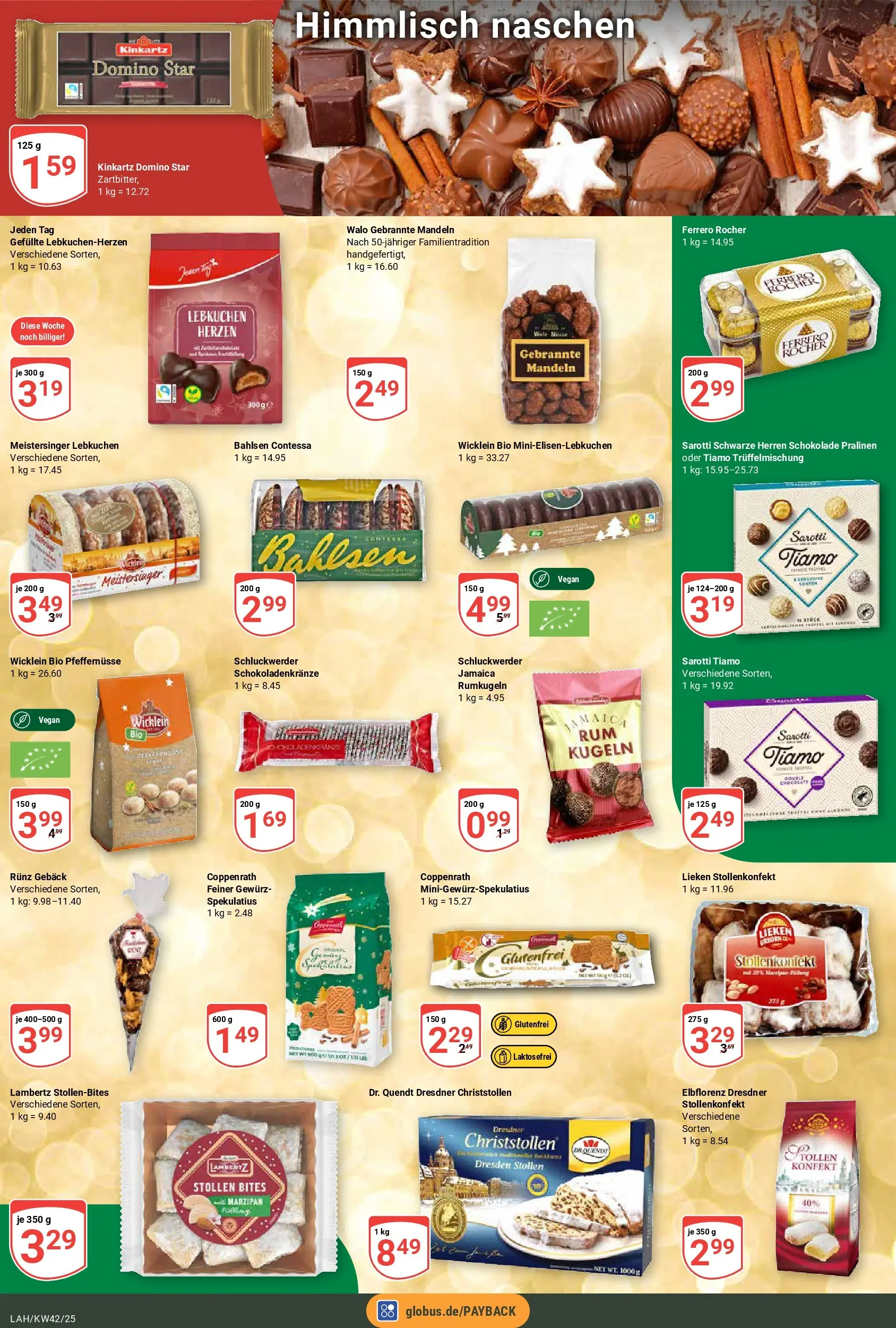 Globus prospekt Lahnstein	 (ab 12.10.2025) » Angebote online | Seite: 7 | Produkte: Ferrero rocher, Schokolade, Mandeln, Rumkugeln