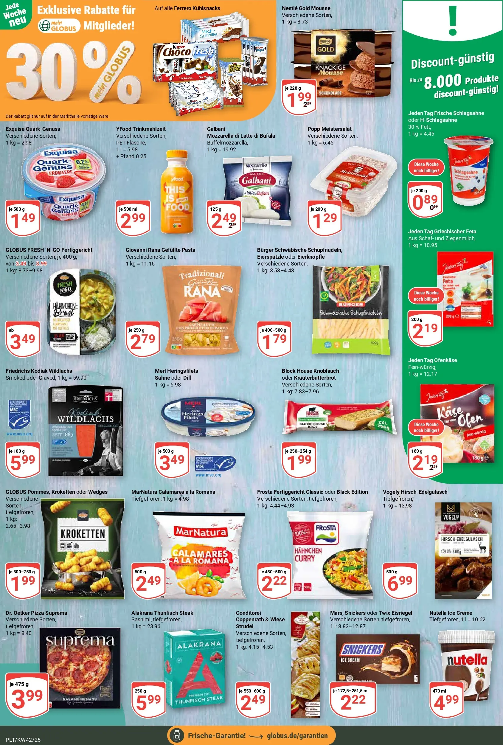 Globus prospekt Plattling	 (ab 12.10.2025) » Angebote online | Seite: 11 | Produkte: Hahnchen, Mozzarella, Frosta, Brot