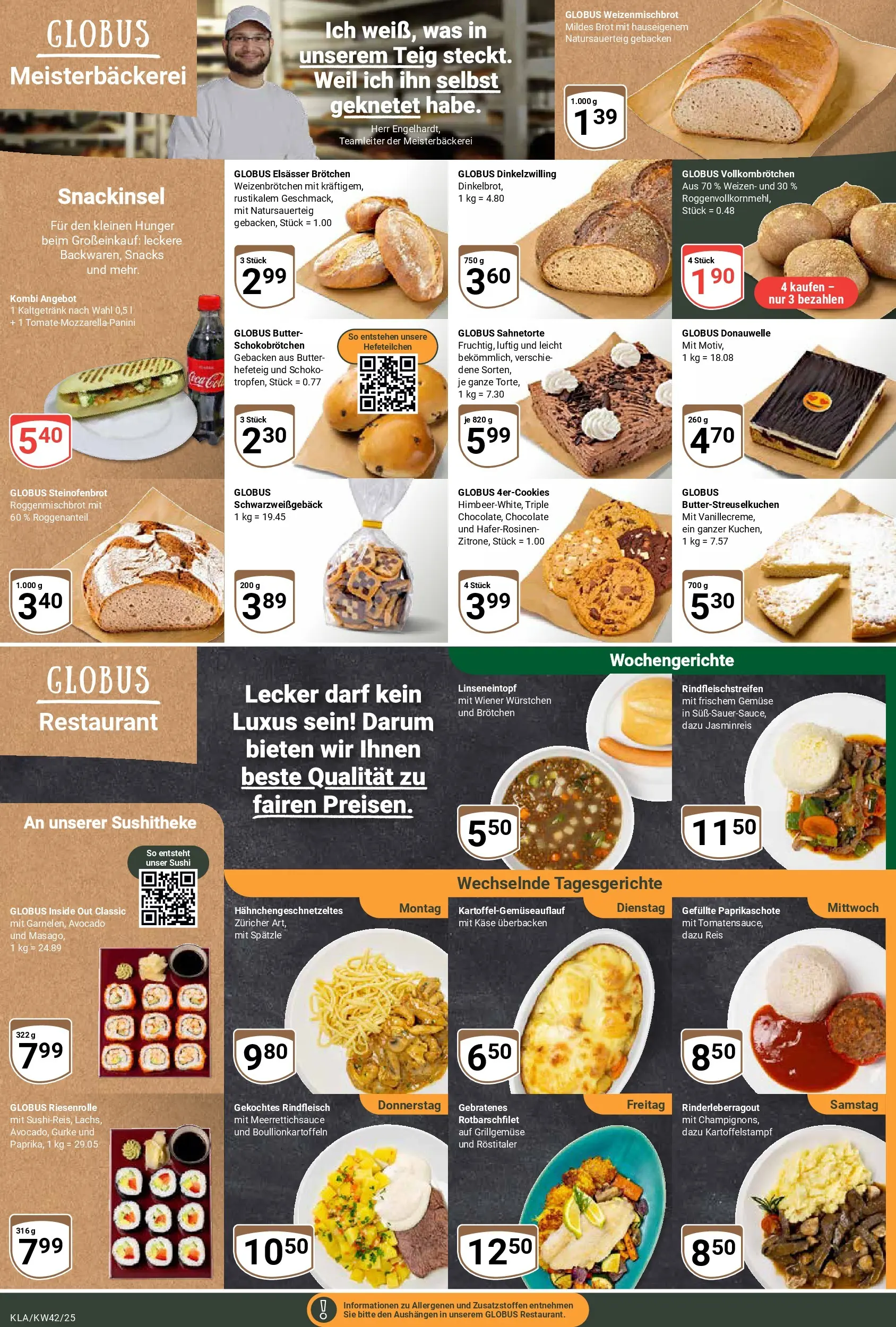Globus prospekt Kaiserslautern	 (ab 12.10.2025) » Angebote online | Seite: 7 | Produkte: Butter, Käse, Avocado, Gemüse