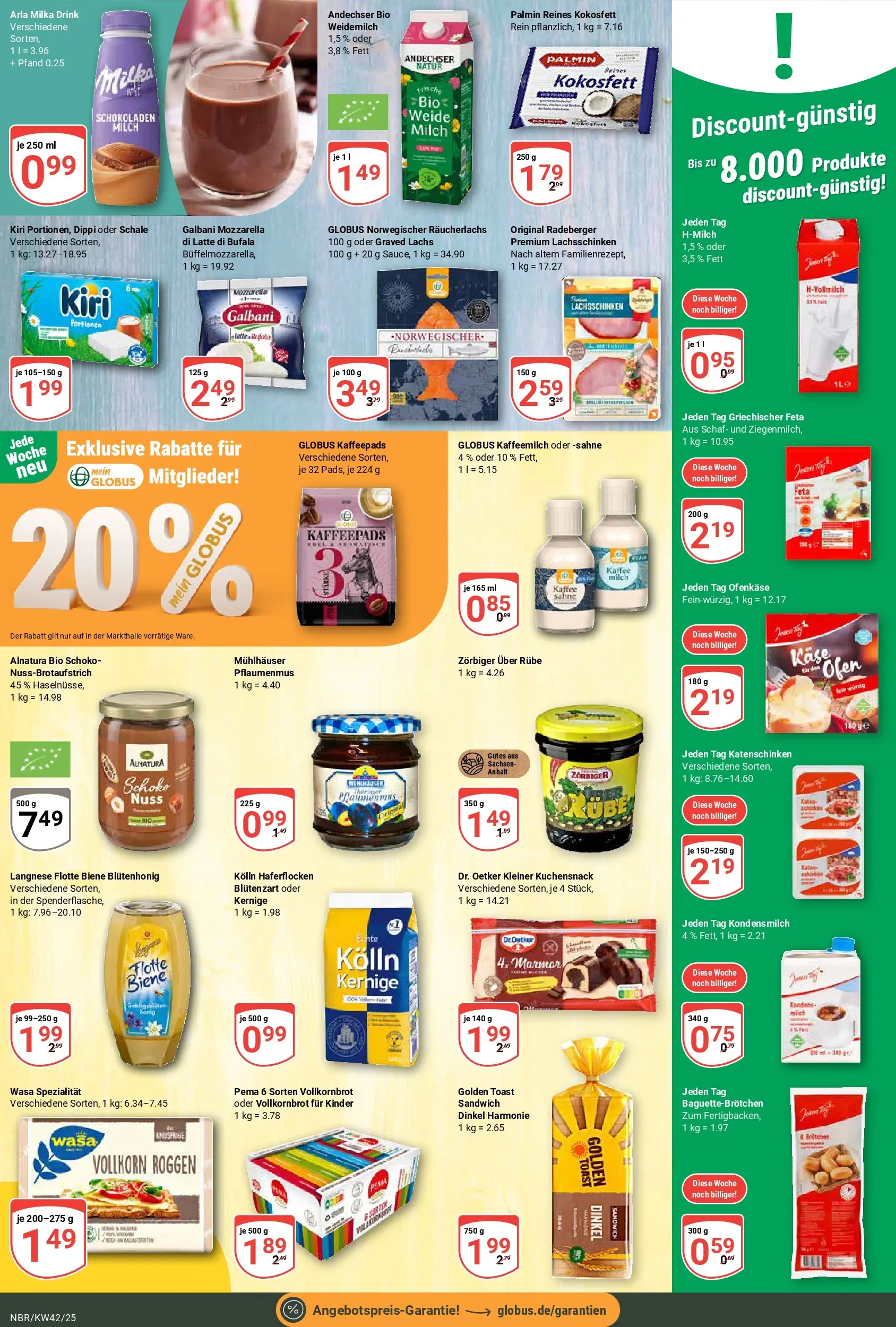 Globus prospekt Neubrandenburg	 (ab 12.10.2025) » Angebote online | Seite: 13 | Produkte: Käse, Toast, Vollkornbrot, Sahne