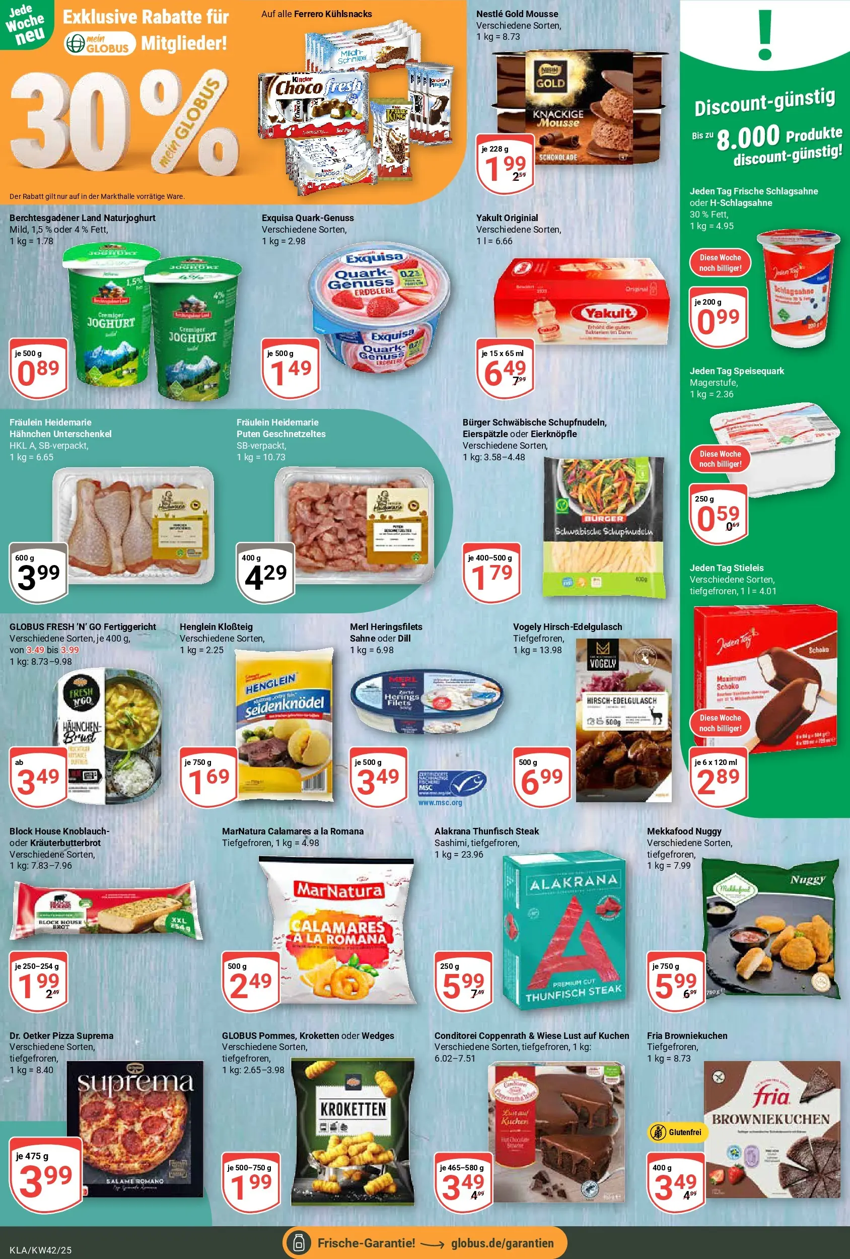 Globus prospekt Kaiserslautern	 (ab 12.10.2025) » Angebote online | Seite: 10 | Produkte: Quark, Burger, Knoblauch, Steak