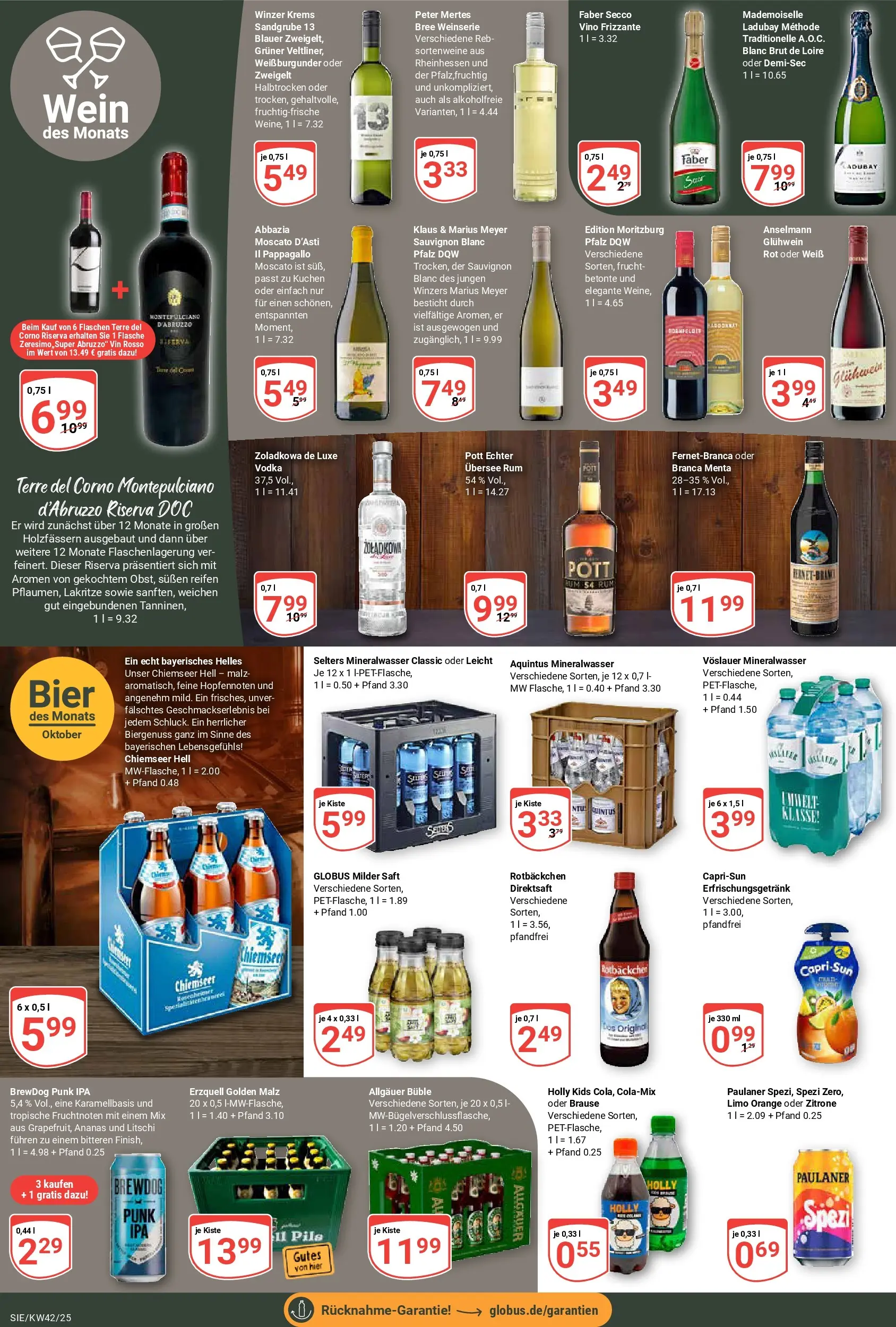 Globus prospekt Siegen	 (ab 12.10.2025) » Angebote online | Seite: 21 | Produkte: Rum, Saft, Wein, Kuchen