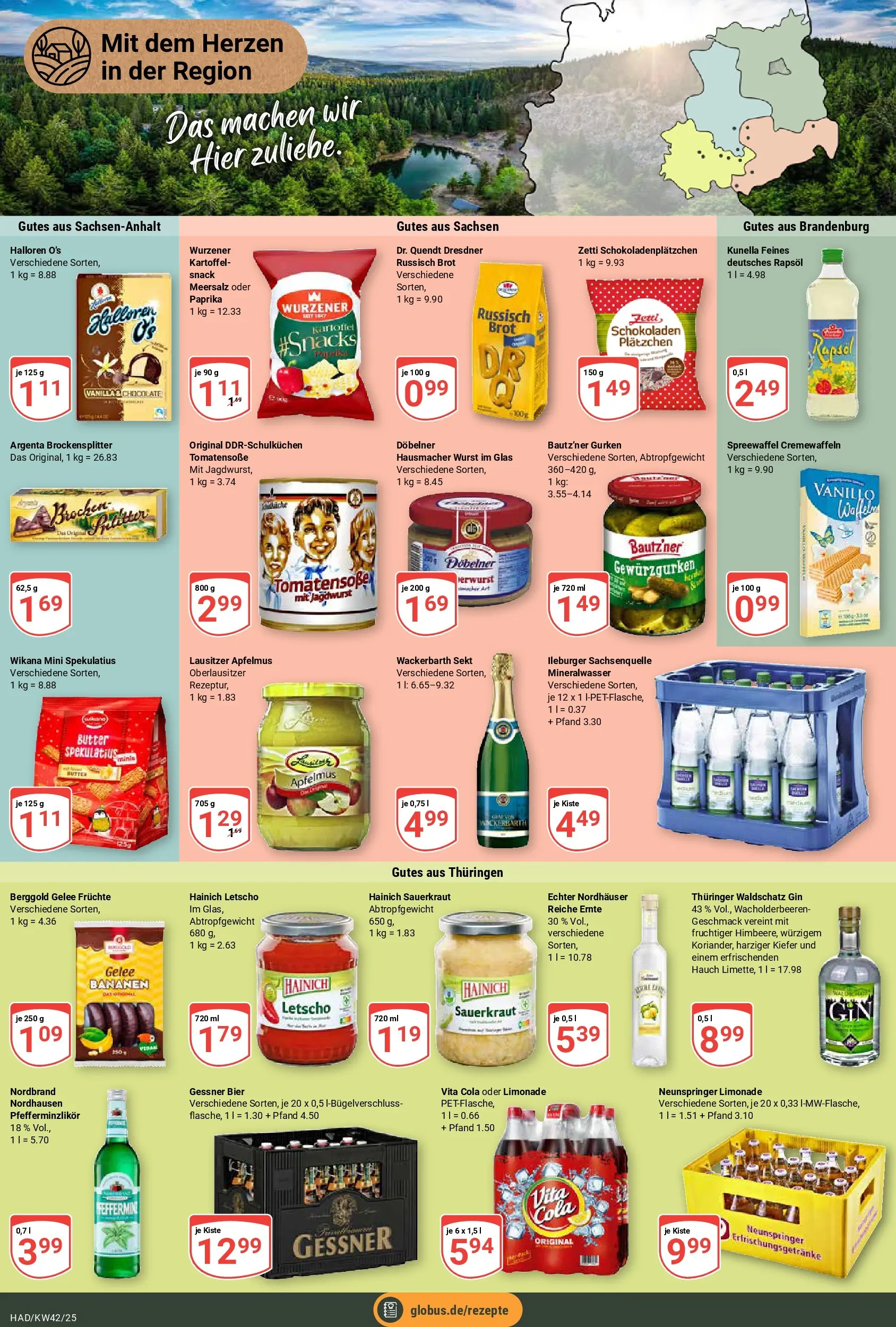 Globus prospekt Halle (saale)	 (ab 12.10.2025) » Angebote online | Seite: 16 | Produkte: Bier, Limonade, Vita cola, Brot