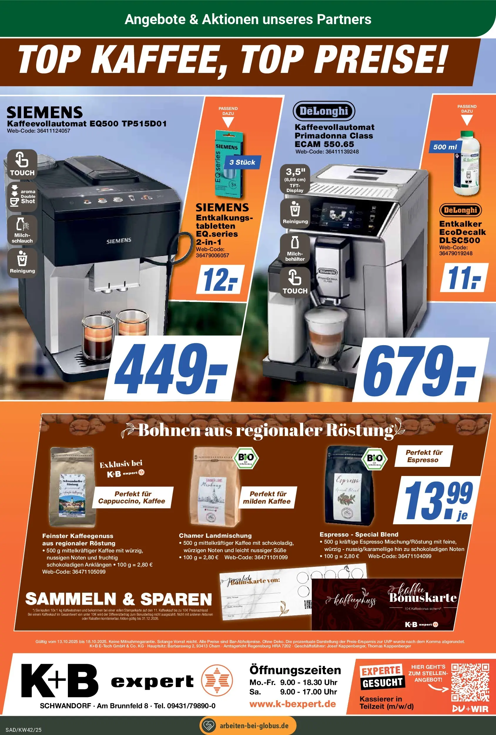 Globus prospekt Schwandorf	 (ab 12.10.2025) » Angebote online | Seite: 24 | Produkte: Top, Siemens, Kaffee, Uhr