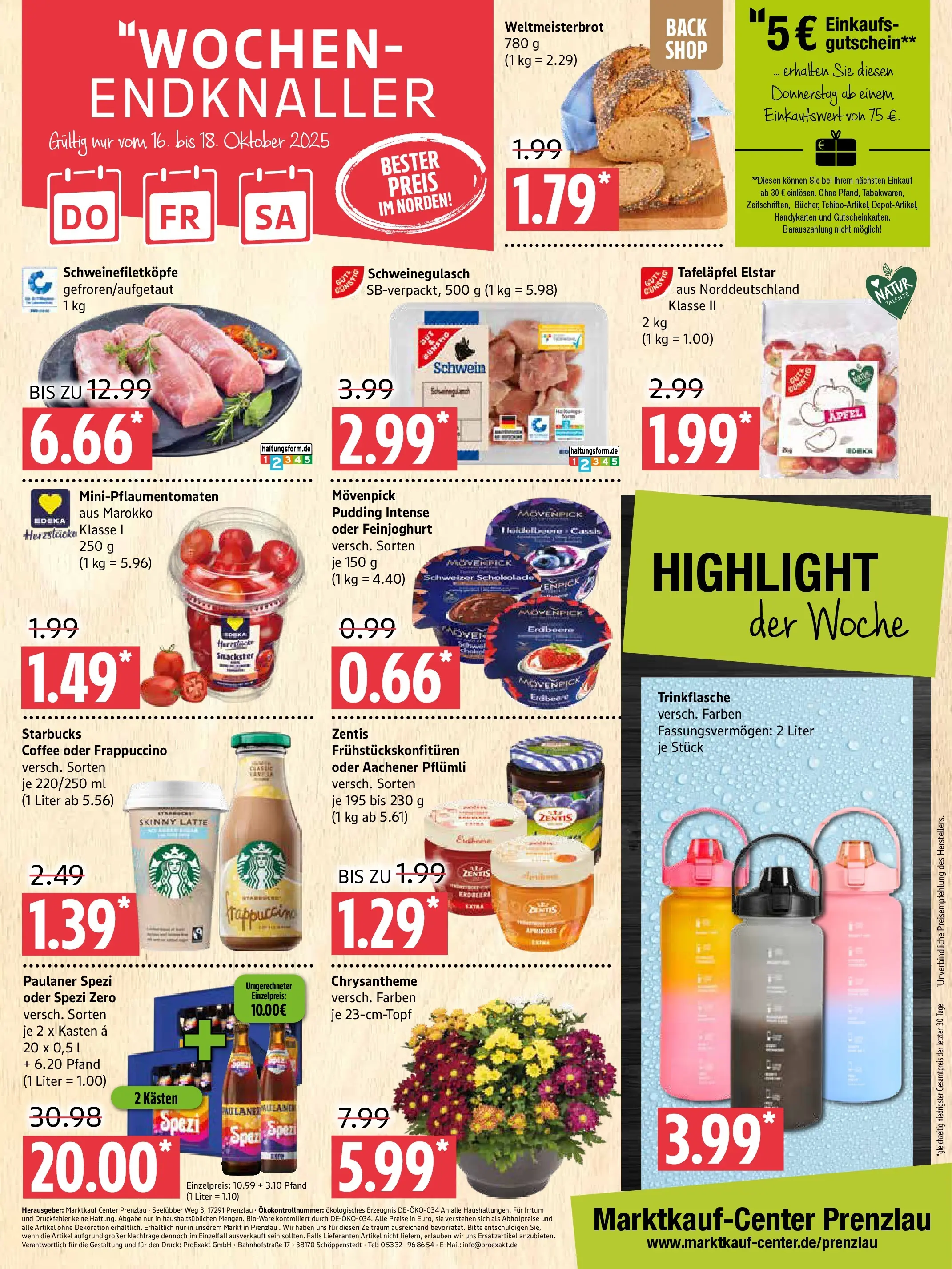 Marktkauf - Marktkauf: Wochenangebote (ab 13.10.2025) » Angebote online | Seite: 12 | Produkte: Schweinegulasch, Schokolade, Starbucks, Äpfel