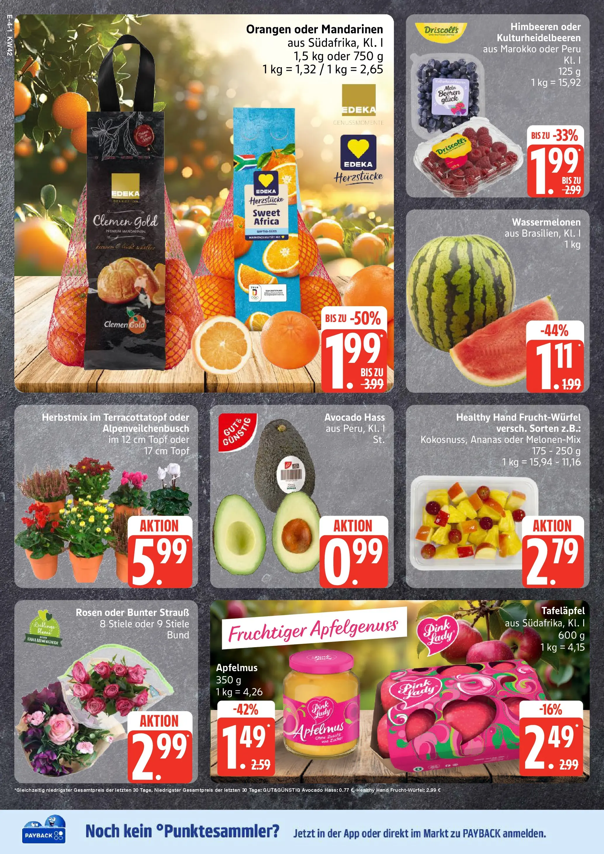 Edeka prospekt Ratzeburg	 (ab 12.10.2025) » Angebote Online | Seite: 4 | Produkte: Himbeeren, Ananas, Apple, Avocado