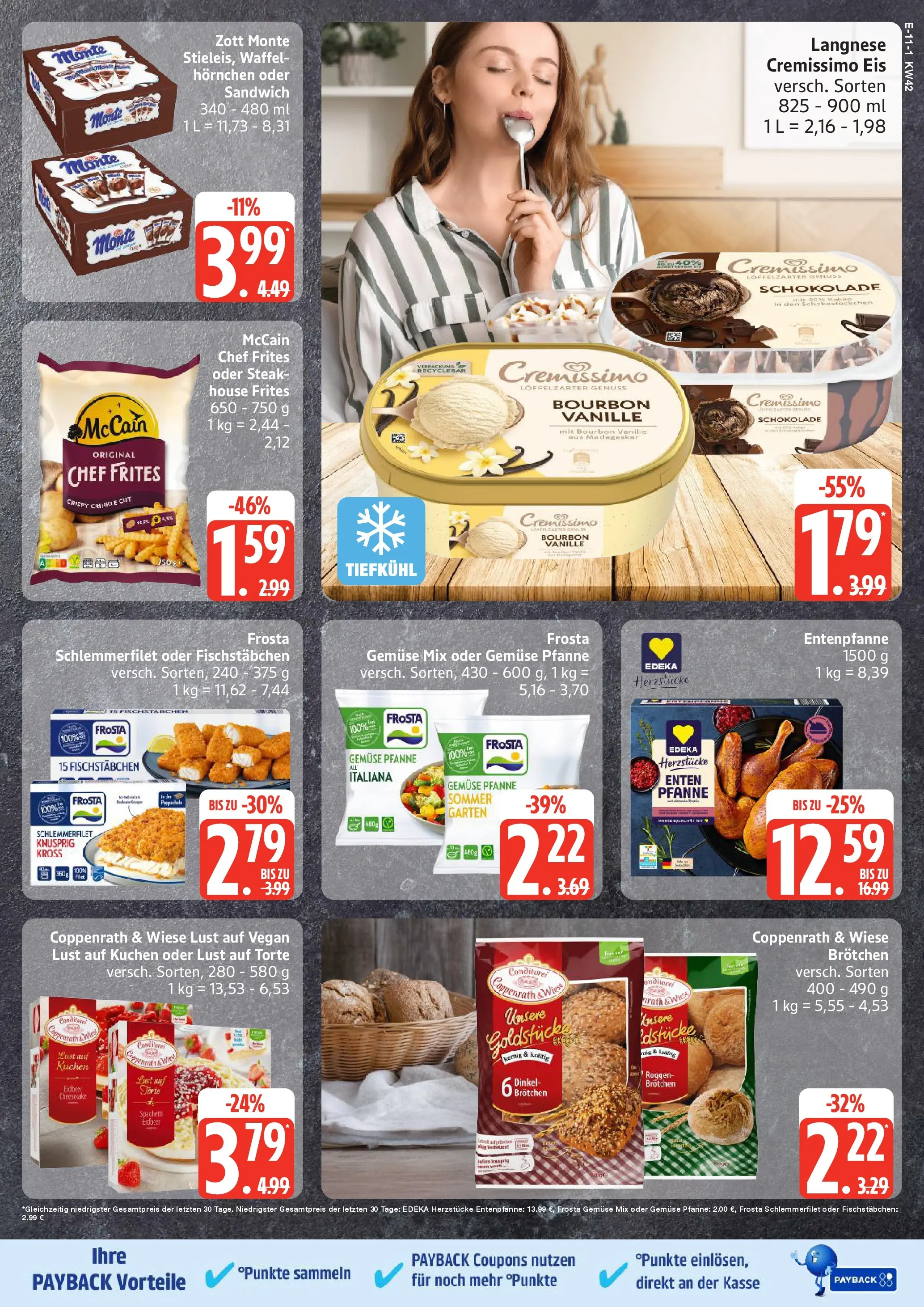 Edeka prospekt Ratzeburg	 (ab 12.10.2025) » Angebote Online | Seite: 11 | Produkte: Langnese cremissimo, Cremissimo, McCain, Frosta