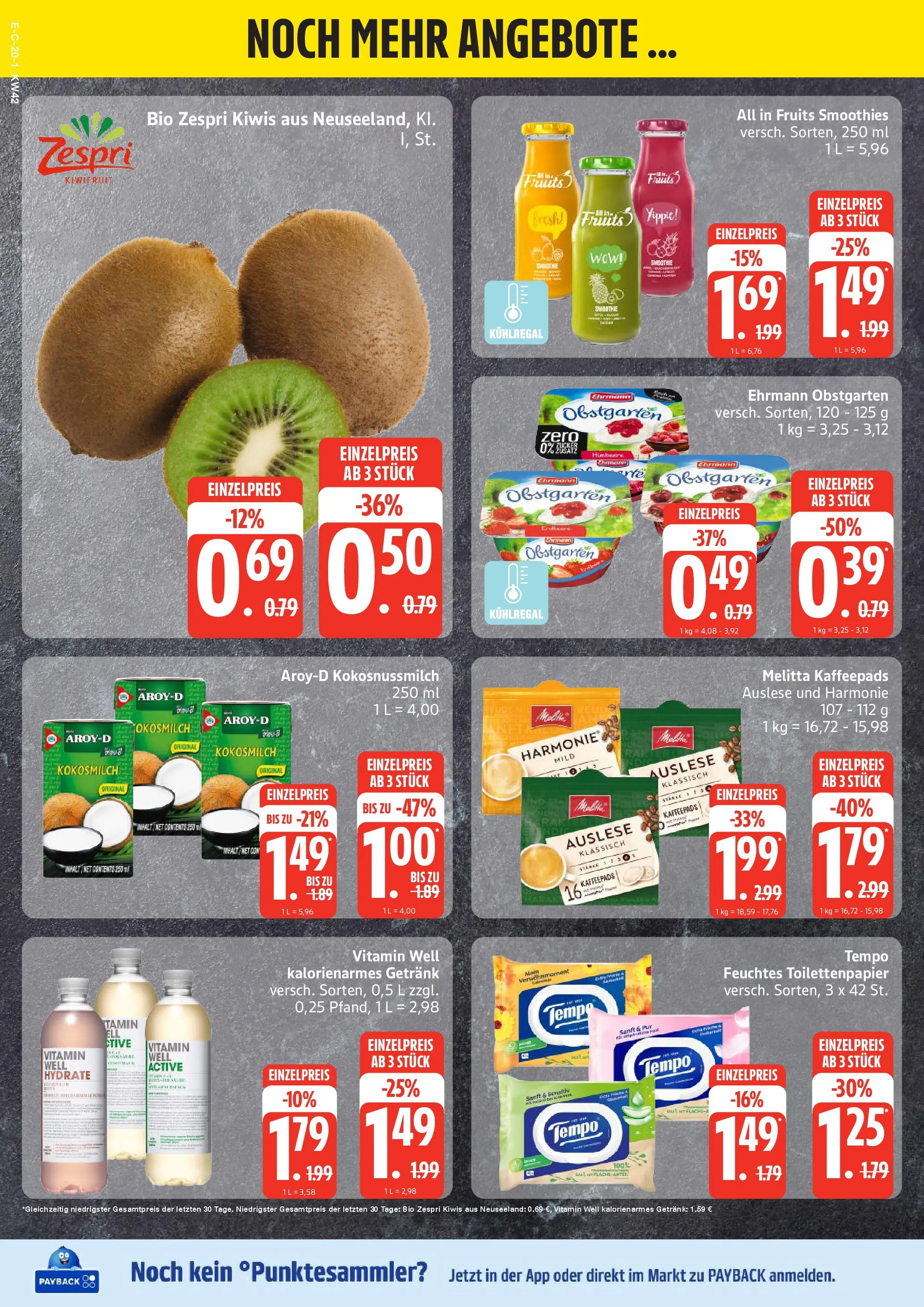 Edeka prospekt Hamburg	 (ab 13.10.2025) » Angebote Online | Seite: 20 | Produkte: Melitta, Kaffeepads, Kiwi, Toilettenpapier