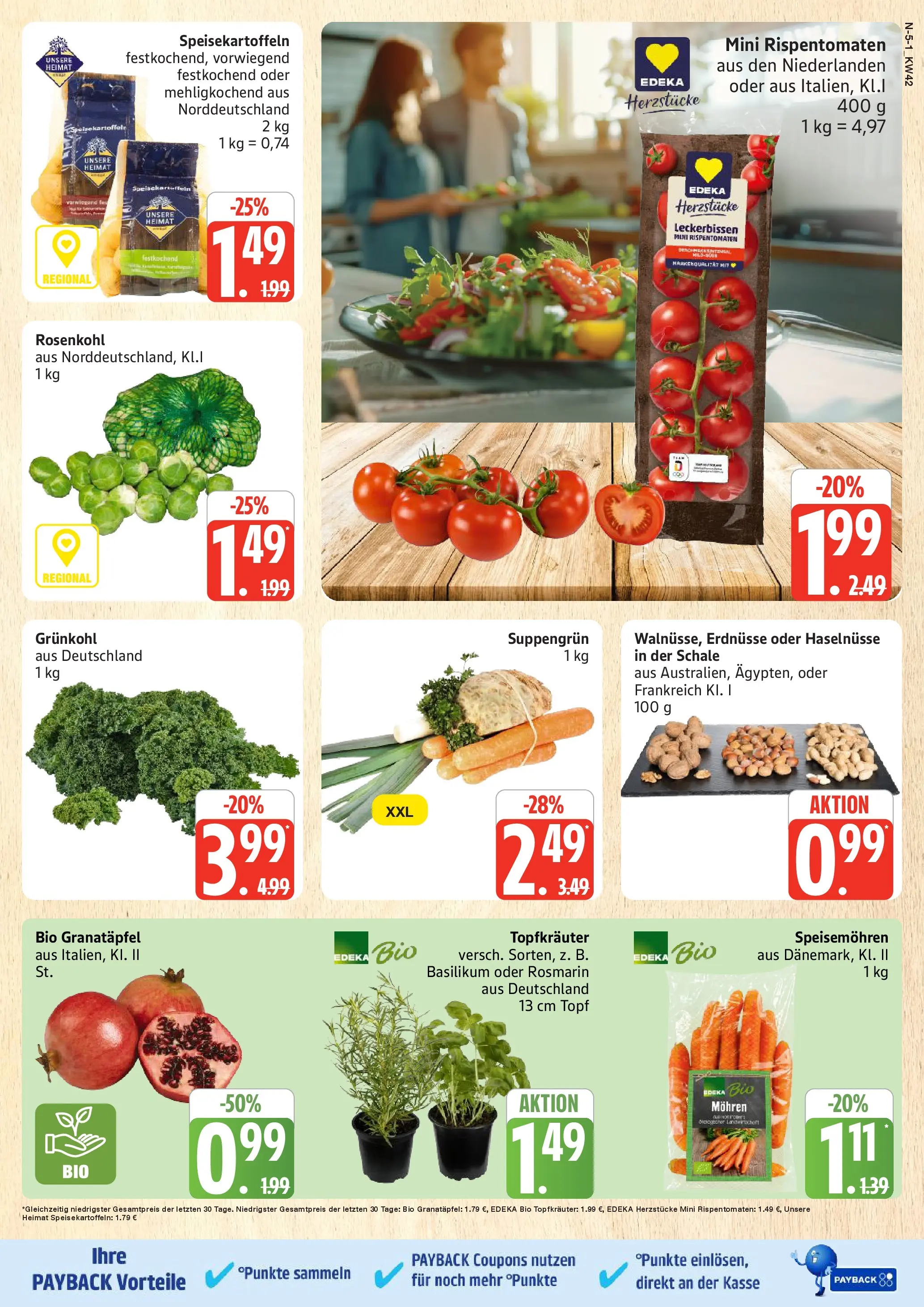 Marktkauf - Marktkauf: Wochenangebote (ab 13.10.2025) » Angebote online | Seite: 5 | Produkte: Granatapfel, Erdnüsse, Mohren, Kartoffeln