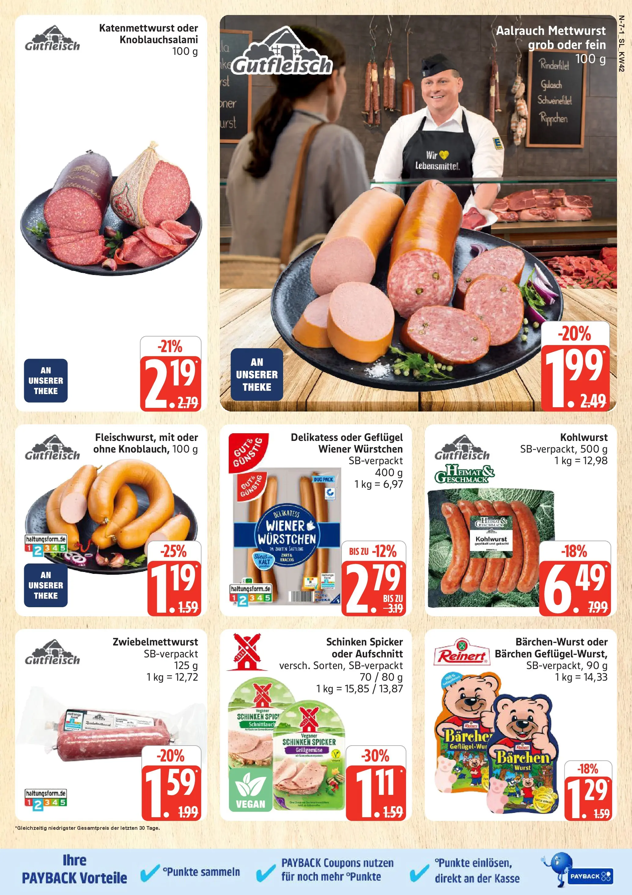 Edeka prospekt Schleswig	 (ab 13.10.2025) » Angebote Online | Seite: 7 | Produkte: Rinderfilet, Wurst, Knoblauch, Schinken
